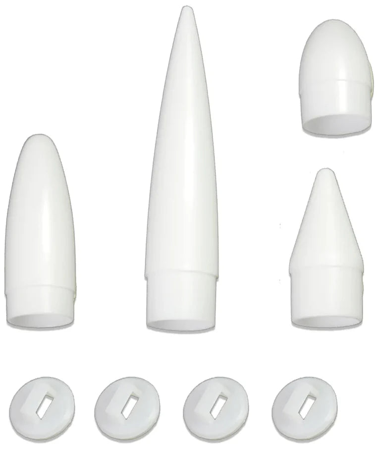 Estes NC 20 Nose Cone Pack - 4 Pack for BT 20 Body Tubes - Model Rocket Parts for DIY Rocket Building & STEM Projects (003161) - Perfect for Hobbyists, Educators & Science Experiments