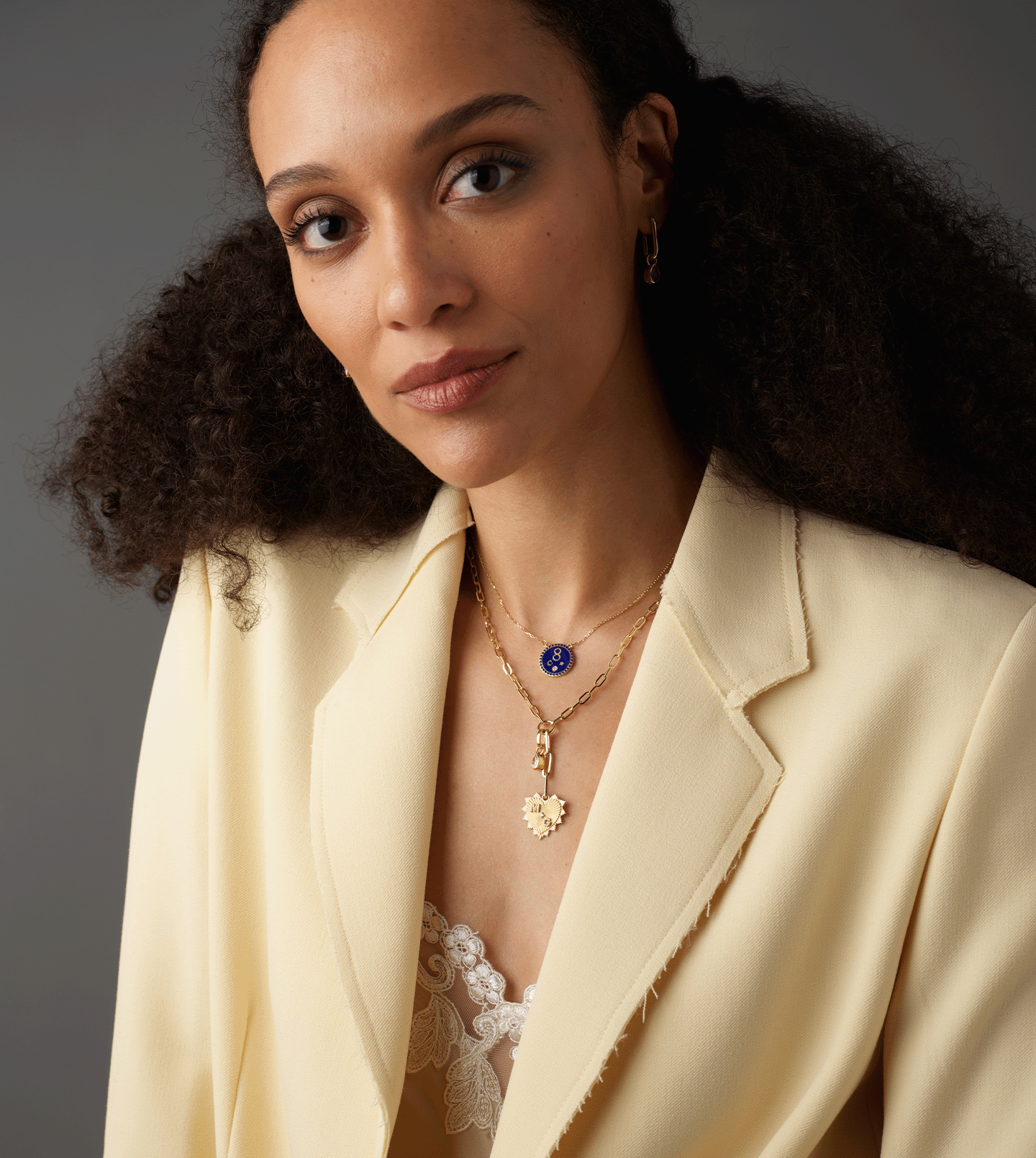Karma Petite Champlevé Enamel Stationary Necklace - Elegant Jewelry for Women, Office Wear & Everyday Accessories