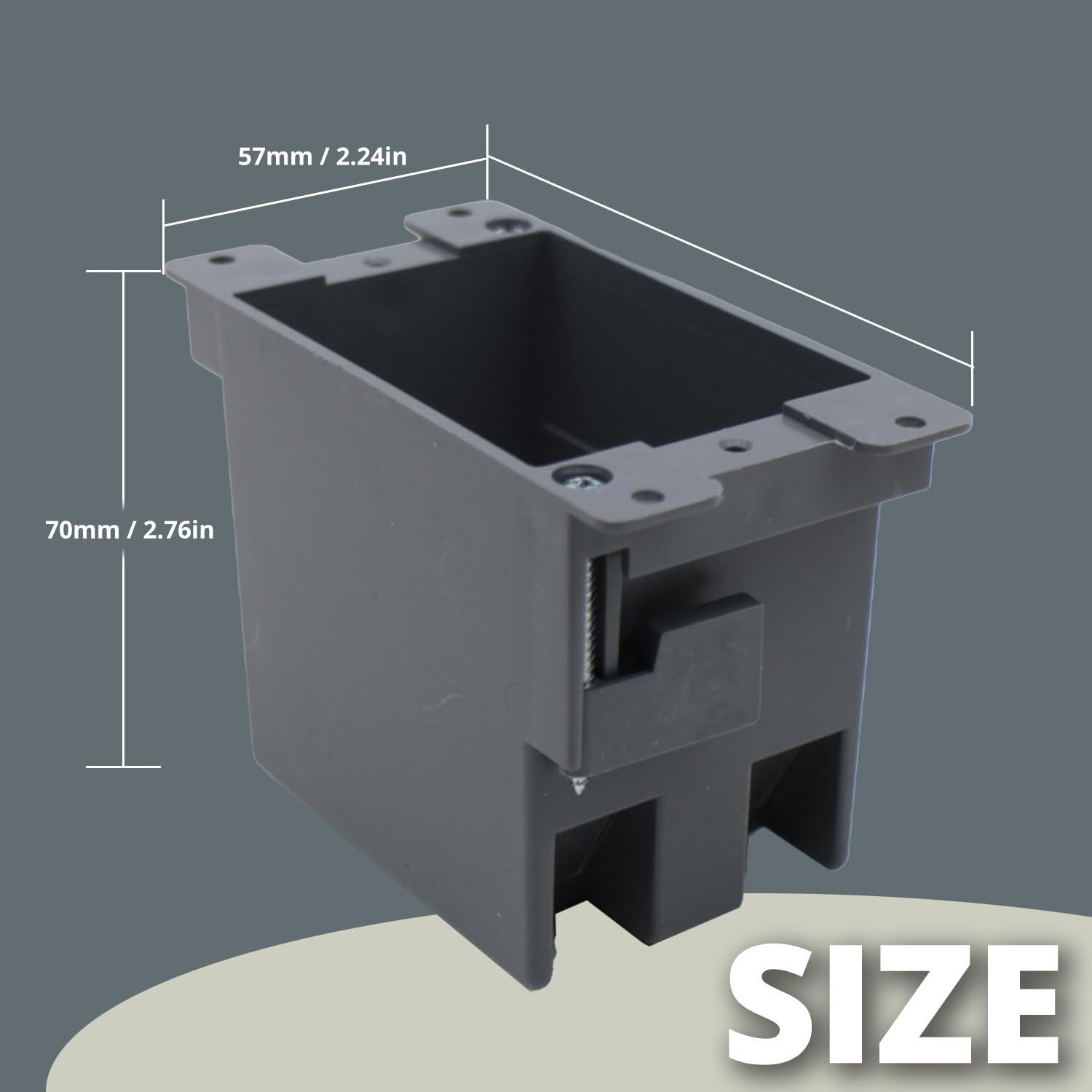 1-Gang PVC Old Work Electrical Box, 14 cu.in. Deep Switch & Outlet Box, ETL Certified for Home Improvement, Plastic Junction Box for Switches & Outlets (1 Pack) - Perfect for DIY Home Renovation & Electrical Wiring Projects