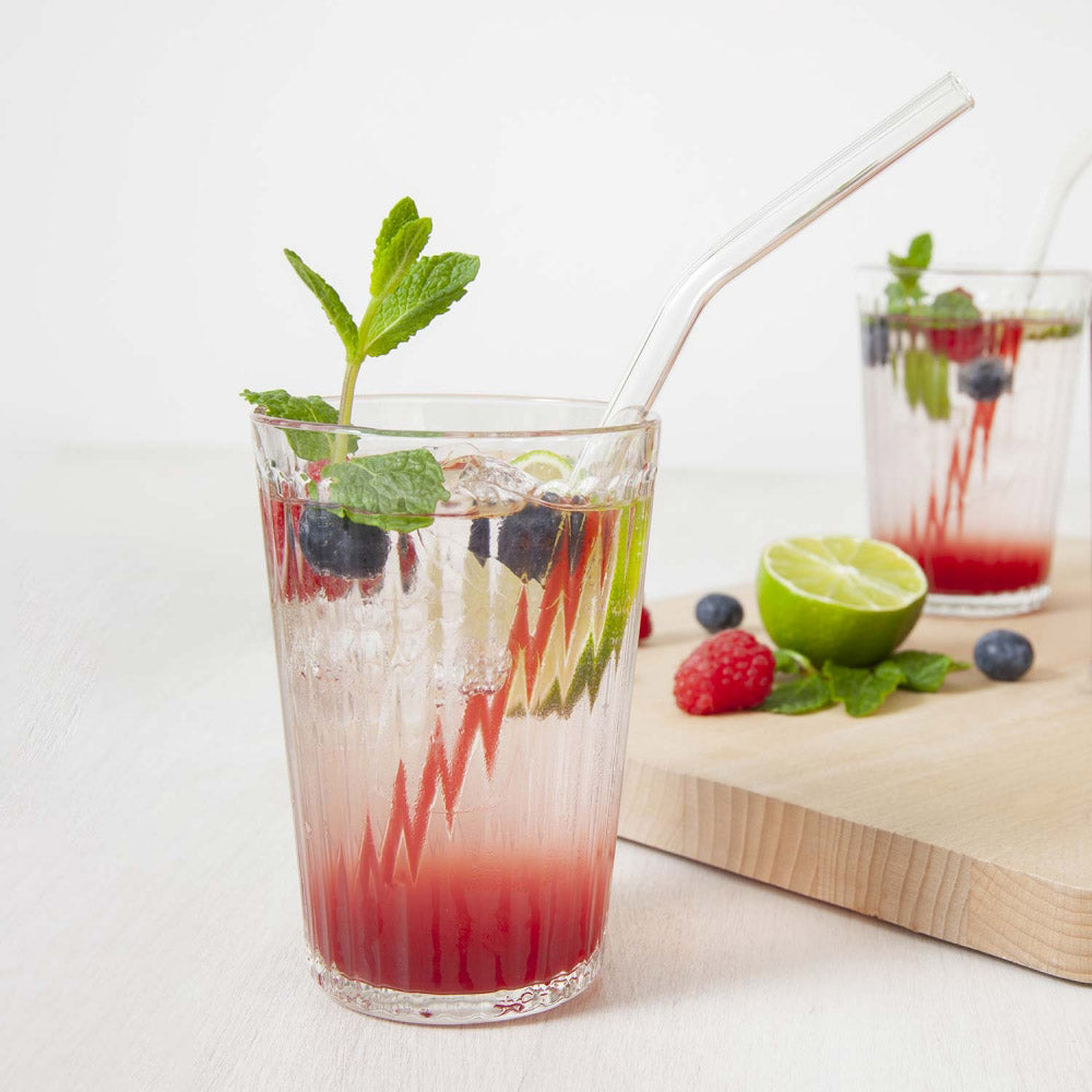 Eco-Friendly BarBaydos Glass Drinking Straws - Reusable, BPA-Free, Durable for Smoothies, Cocktails & Iced Coffee - Perfect for Home, Office & Travel Use