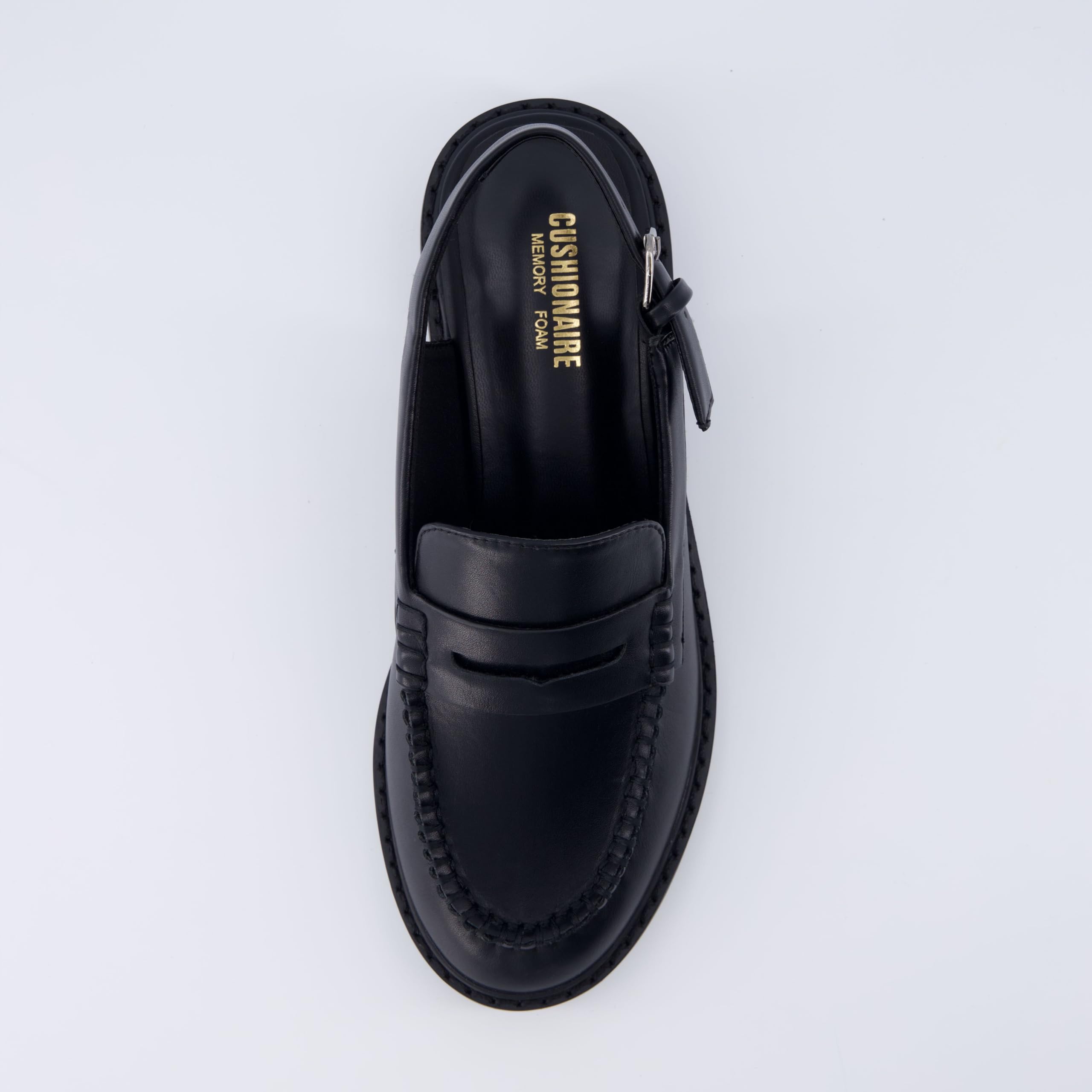 CUSHIONAIRE Women's Comfortable Sling Back Loafers with Memory Foam - Wide Width Available for Casual Wear, Office & Travel