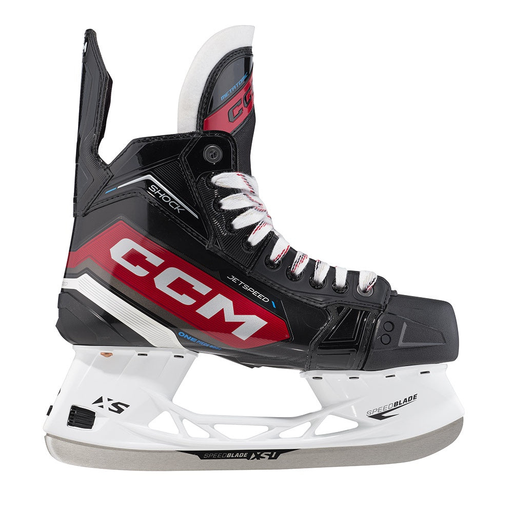 CCM Jetspeed Shock 2023 Senior Ice Hockey Skates - Professional Performance Skates for Men & Women - Perfect for Competitive Games & Training Sessions