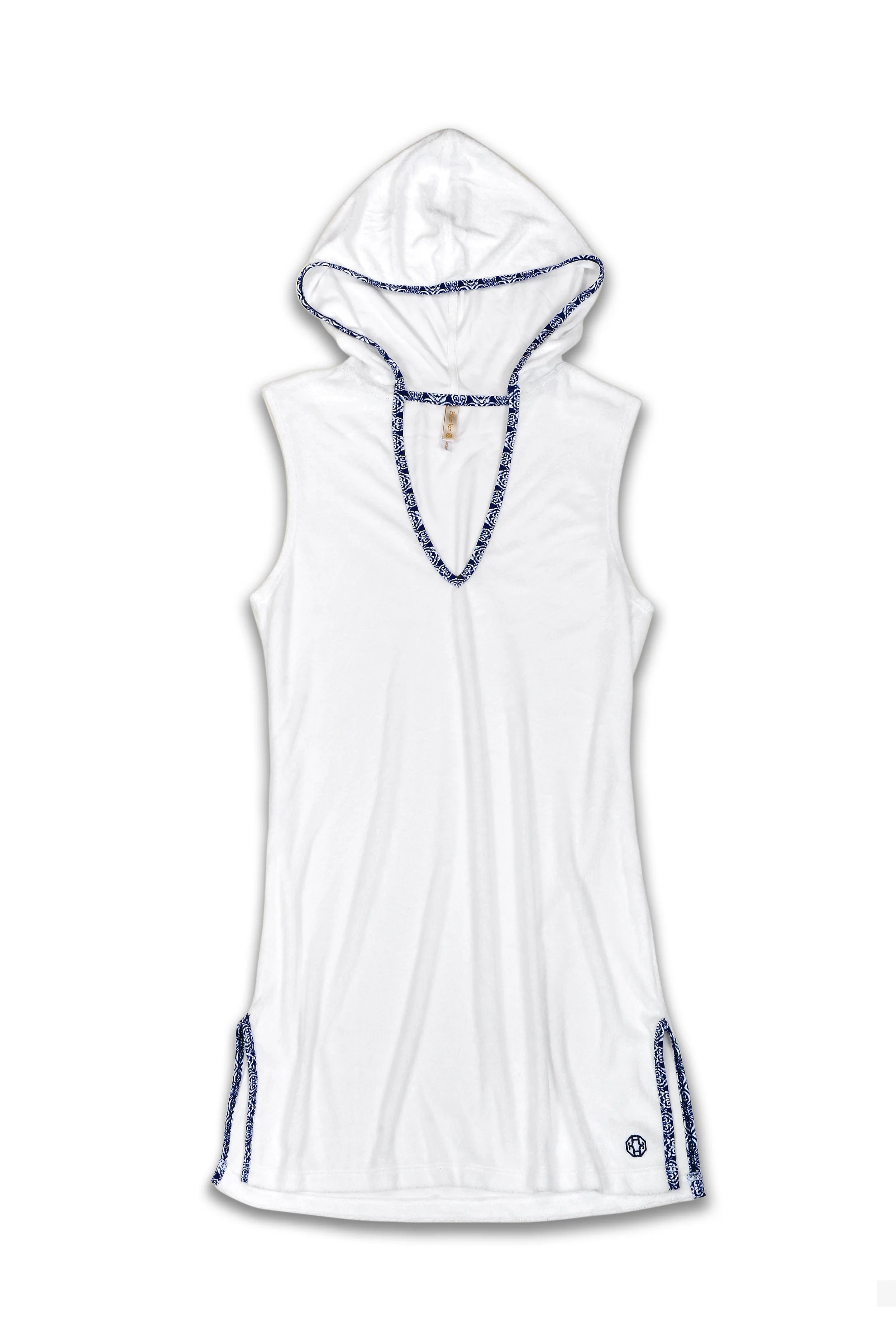 Sleeveless Hooded Terry Dress for Women - Comfortable Summer Casual Wear | Perfect for Beach, Gym, and Lounge