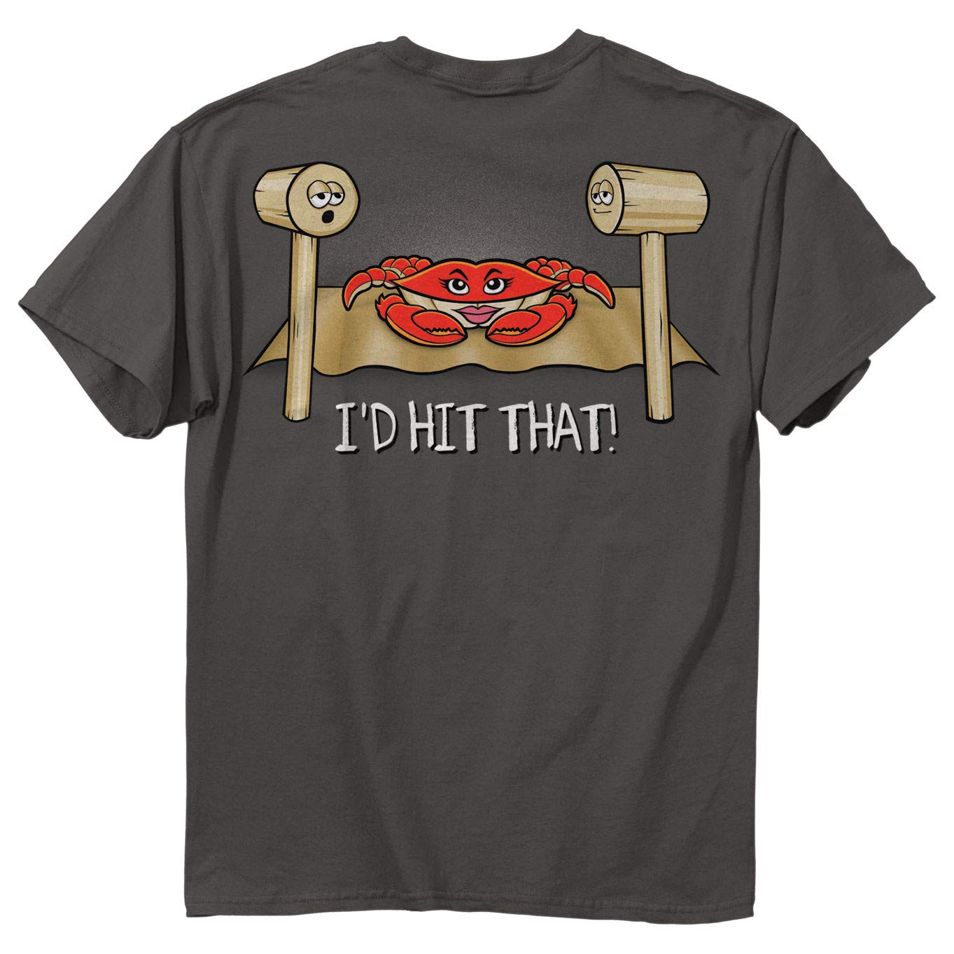 Men's Funny Hit That Crab Graphic T-Shirt - Casual & Humorous Summer Tee for Beach Parties & Outdoor Activities