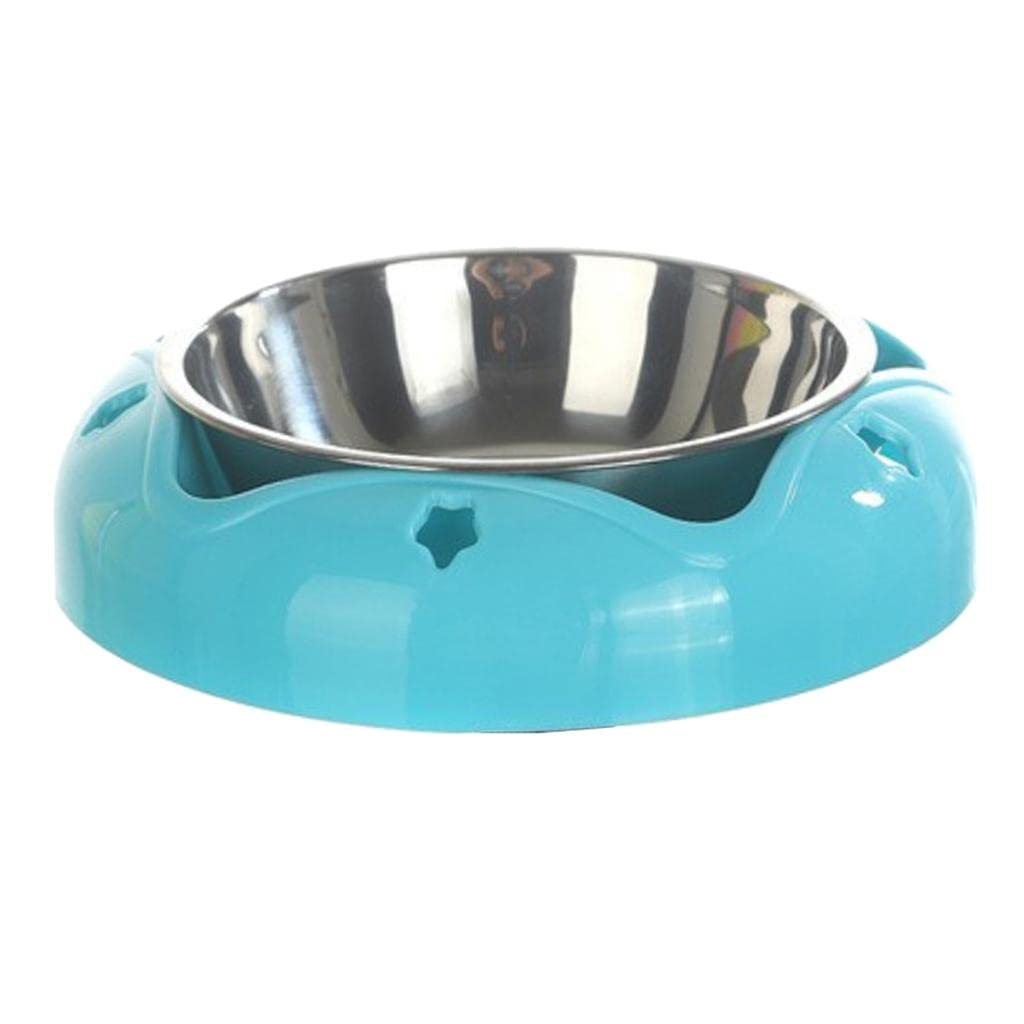 Stainless Steel Pet Bowl for Dogs & Cats - Lyla Travel Food Dish, Non-Slip & Durable, Blue - Perfect for Home, Outdoor, Camping & Travel Use