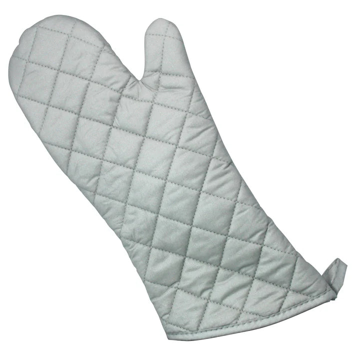Winco 15 Silicone Coated Oven Mitts - Heat Resistant Kitchen Gloves for Baking, Grilling & Cooking - OMS 15