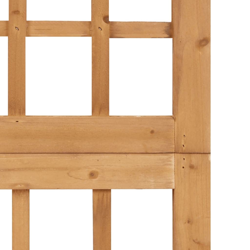6-Panel Room Divider Screen - Freestanding Wooden Partition for Office & Home - 95.5