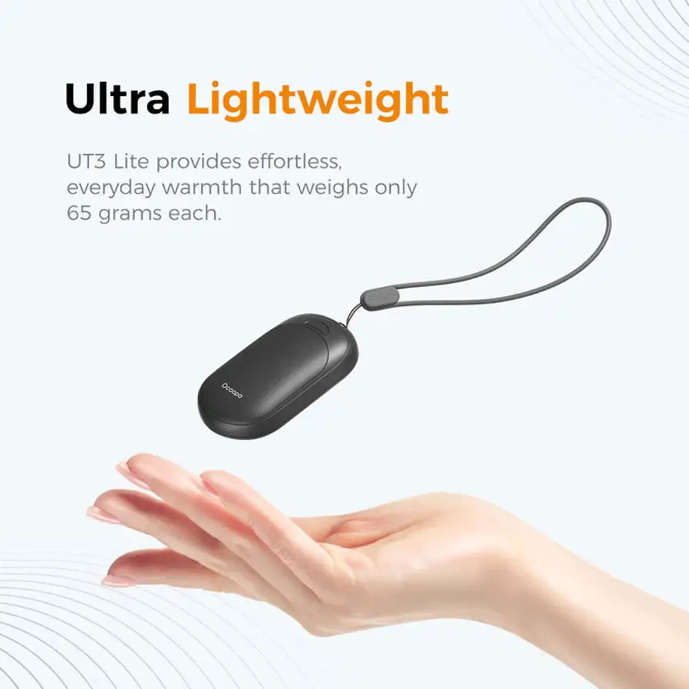 Ocoopa UT3 Lite Rechargeable Hand Warmers - Portable USB Heating Pads for Winter Outdoor Activities, Camping, Hiking & Cold Weather - Fast Heating & Long Lasting Warmth