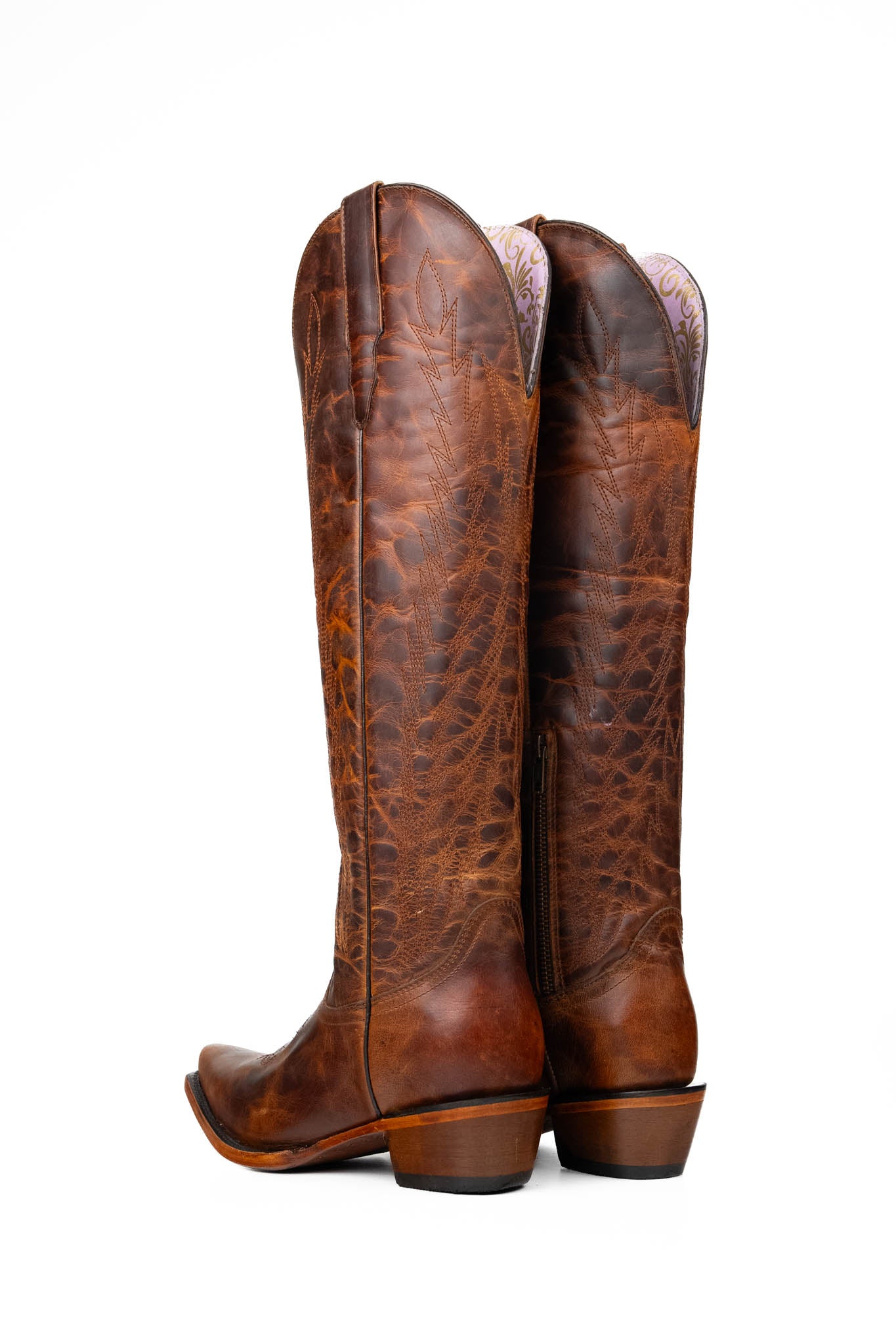 Valentina Tall Neutral Snip Toe Cowgirl Boots for Women - Western Riding & Country Fashion Boots for Everyday Wear