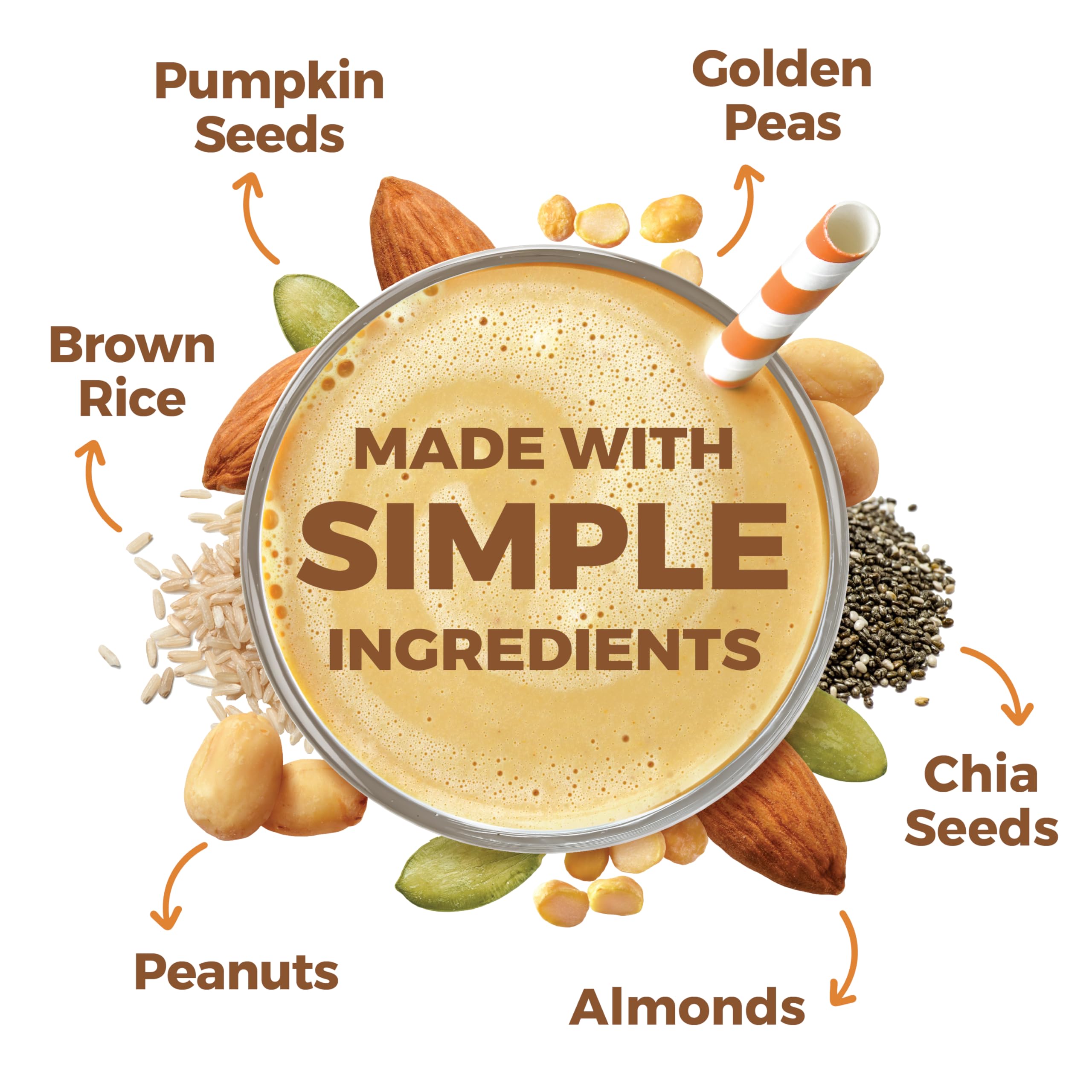 Orgain Organic Simple Vegan Protein Powder, Peanut Butter - 20g Plant Based Protein Powder for Smoothies & Baking | Gluten Free, Dairy Free, No Artificial Sweeteners | 1.25 lb (Packaging May Vary) | Perfect for Post-Workout Recovery & Healthy Snacks