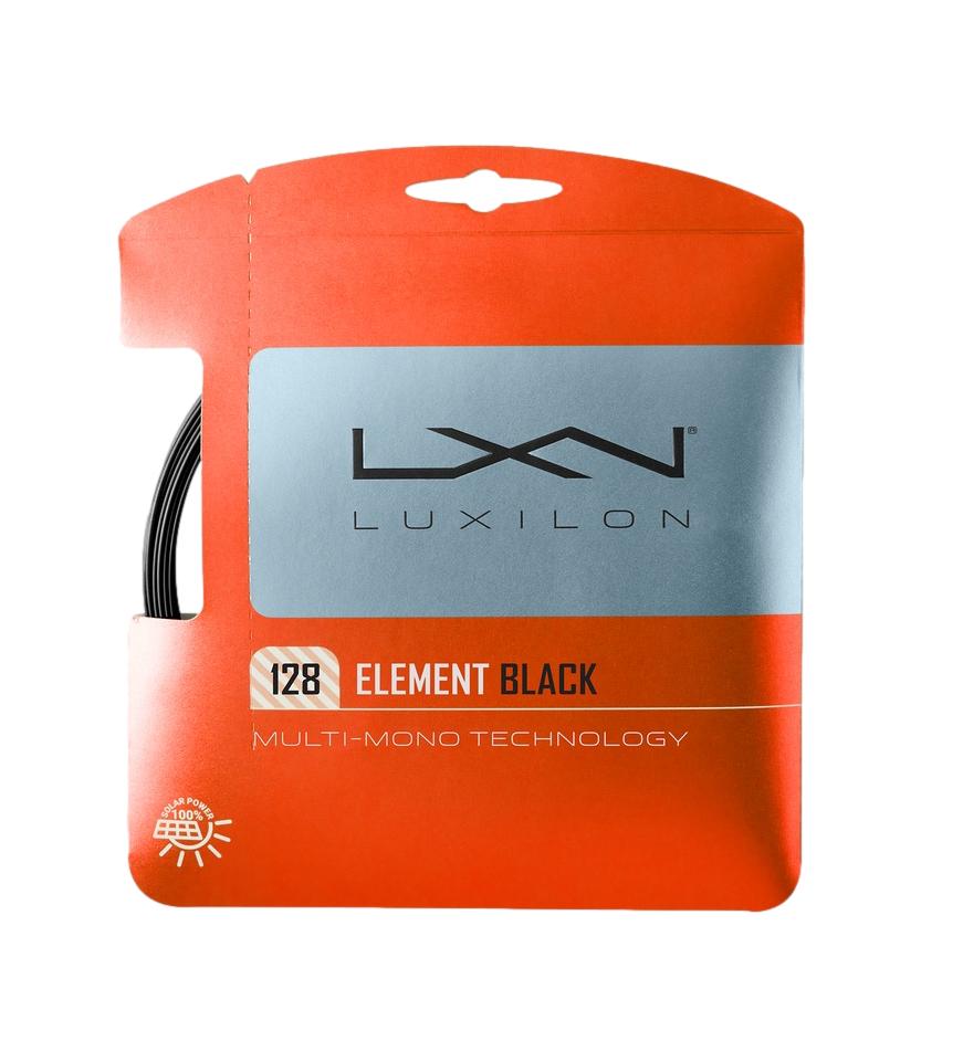 Luxilon Element 128 Black Tennis String | High-Performance Polyester String for Spin & Control | Perfect for Competitive Players & Tournaments