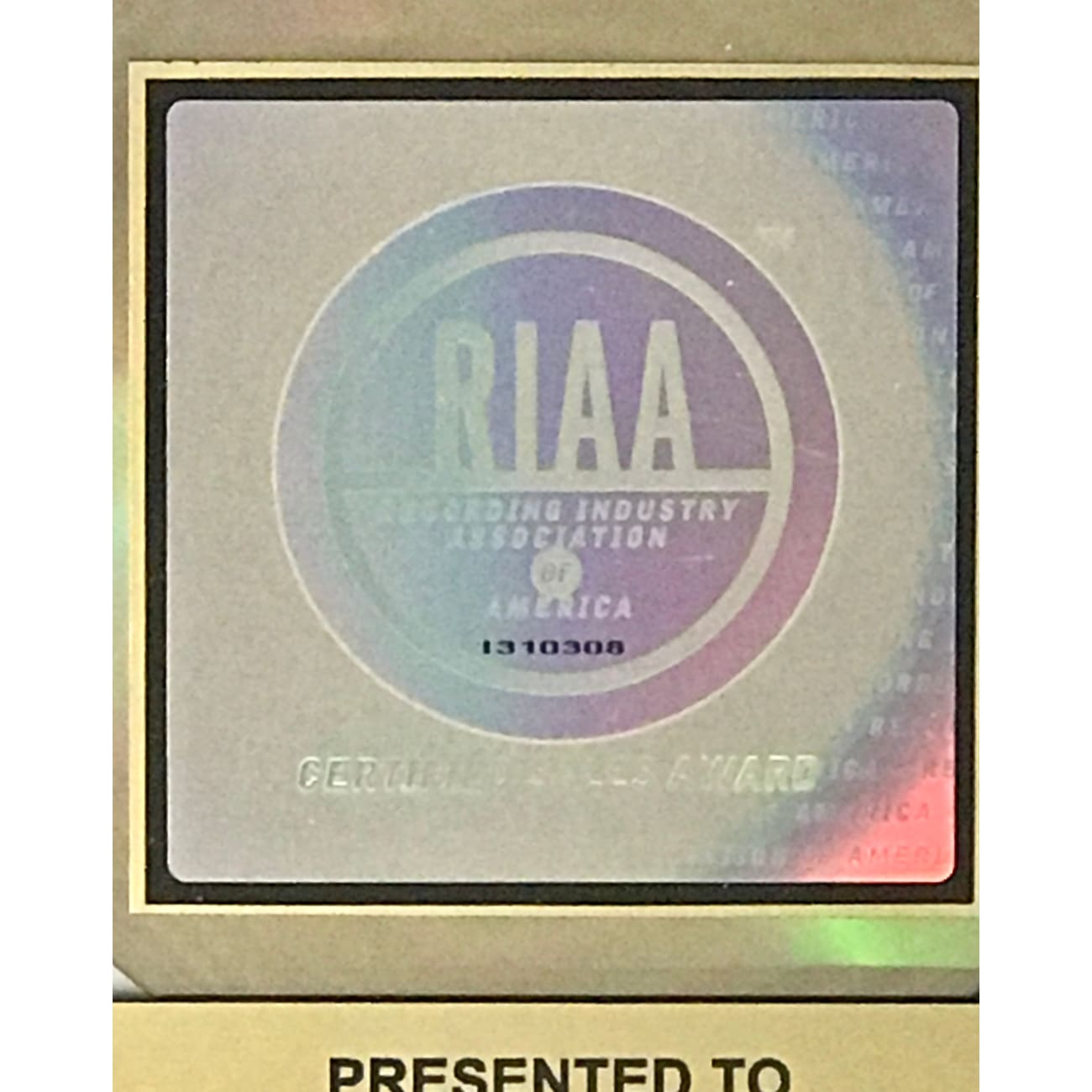 Chiddy Bang Opposite Of Adults RIAA Gold Single Award Signed by the Duo - Collectible Music Memorabilia for Fans & Display