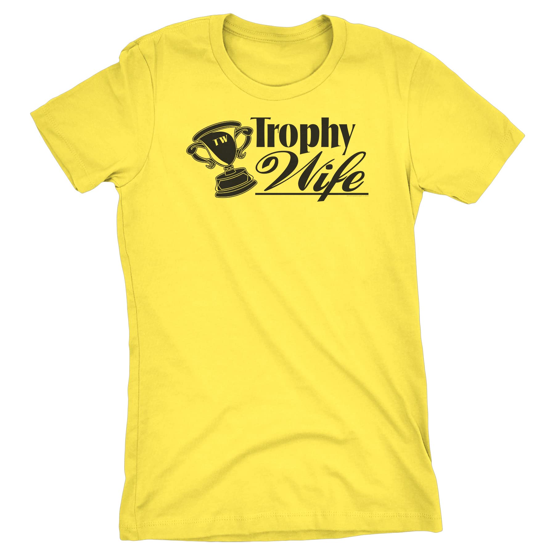 Trendy Trophy Wife Graphic Tee - Slim Fit Women's T-Shirt for Casual Wear & Gift Giving