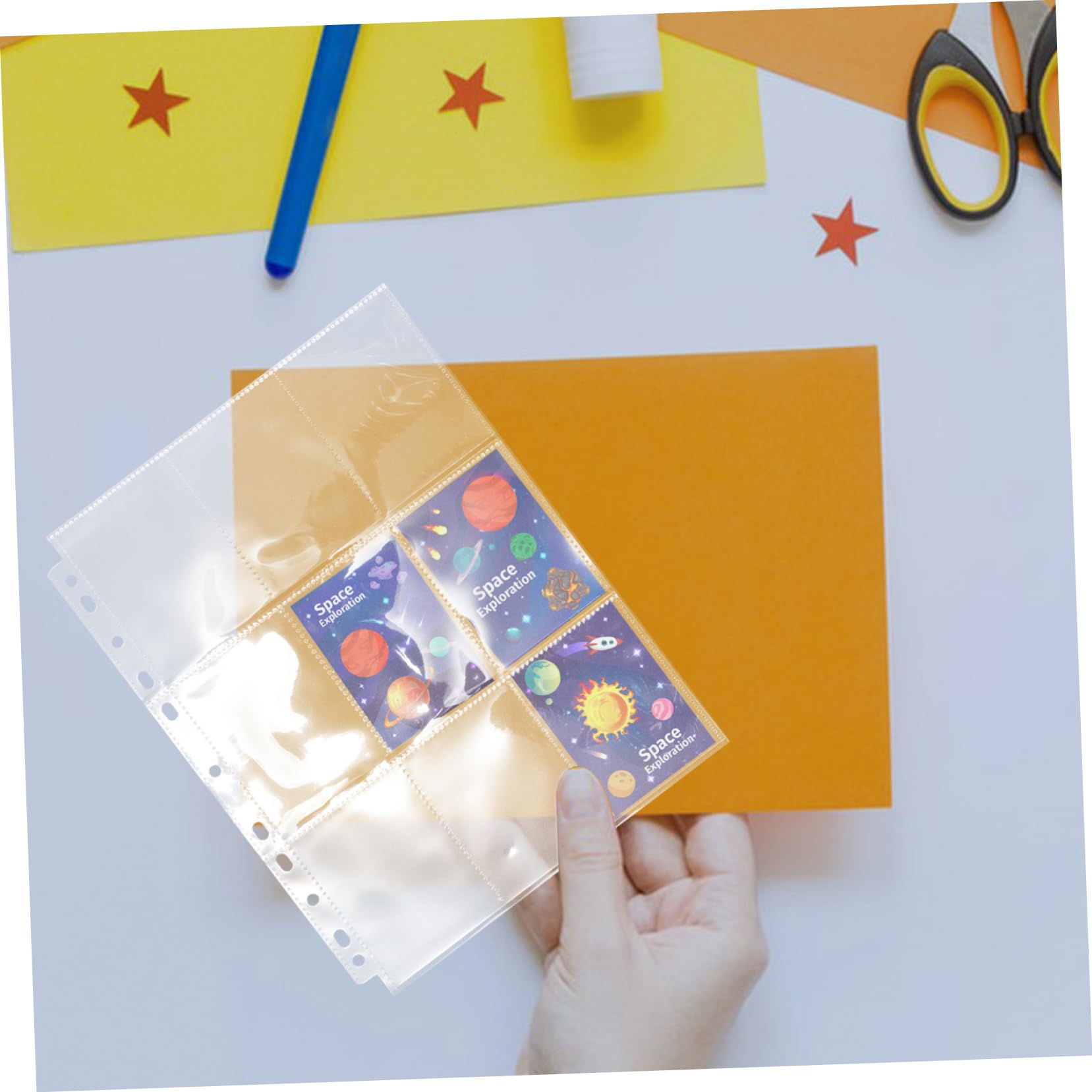 BESPORTBLE 4-Pocket Sports Card Sleeves - Premium Photo Card Protectors for Trading Cards, Collectible Binder Pages - Perfect for Baseball, Football, Pokemon & MTG Card Storage & Organization