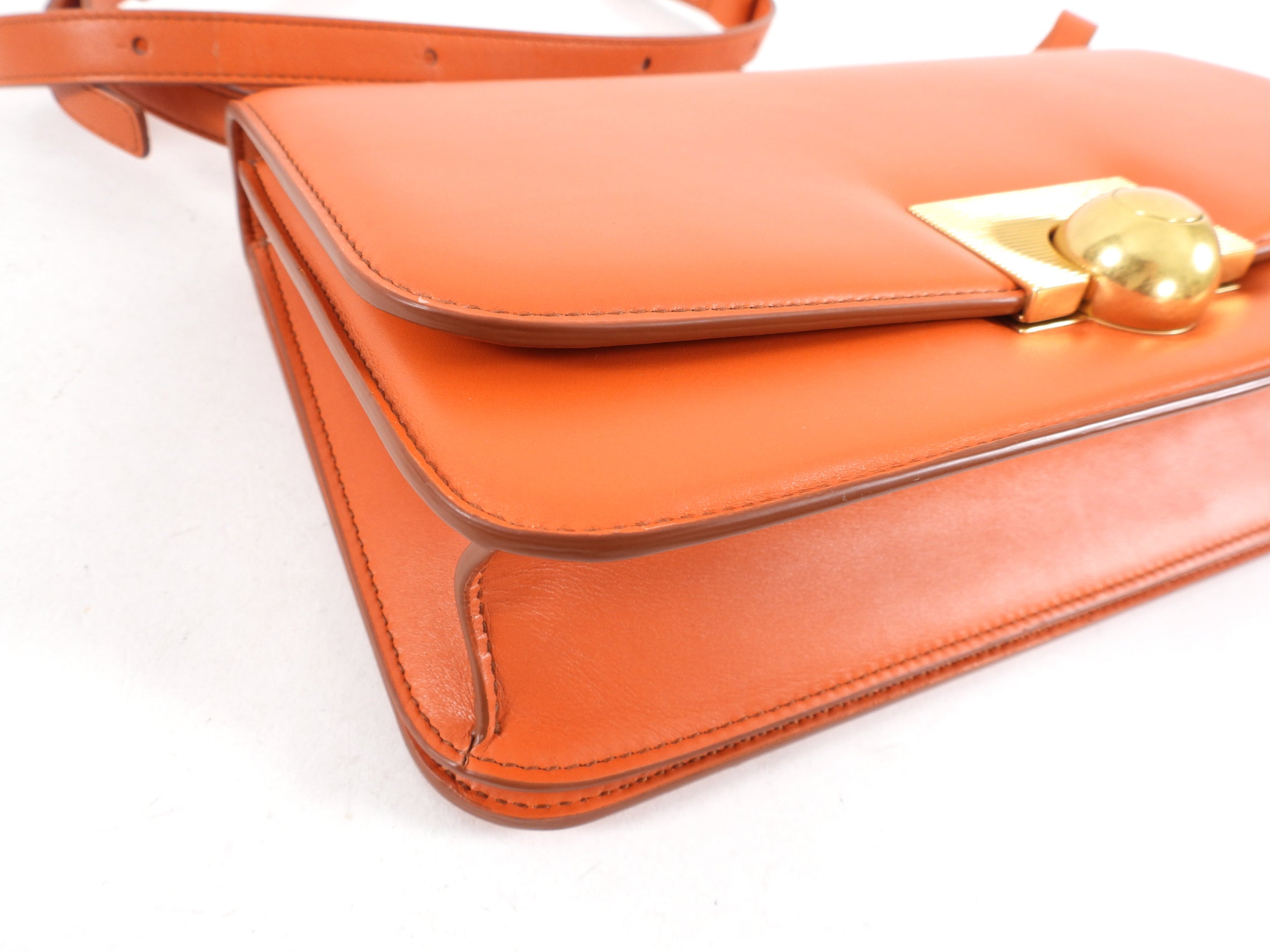 Bottega Veneta The Classic Orange Crossbody Bag - Luxury Leather Shoulder Bag for Women | Perfect for Work, Travel & Evening Events