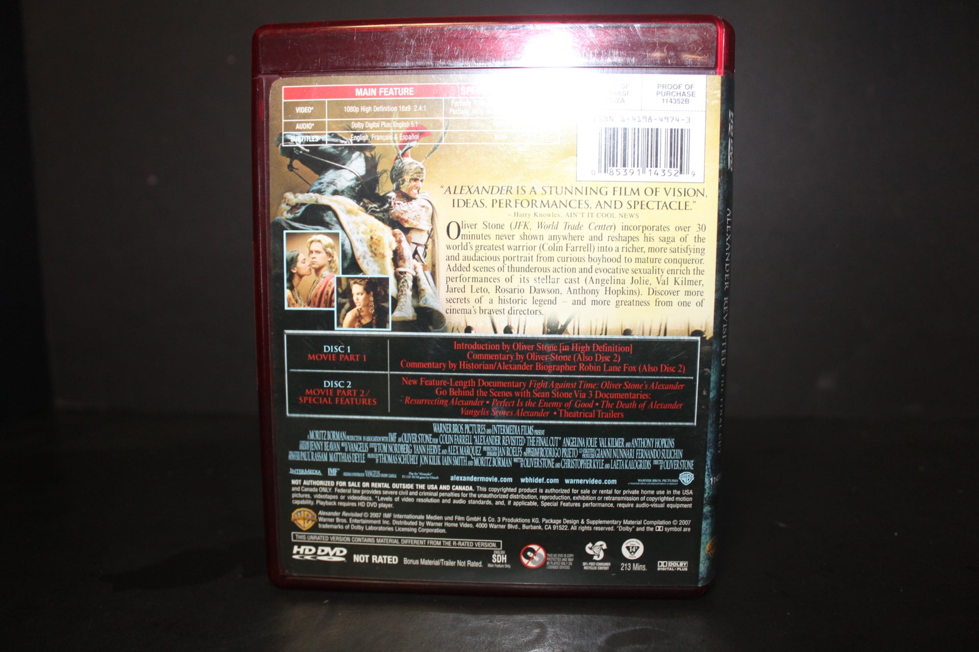 Alexander Revisited: Final Cut (HD DVD, 2007, 2-Disc Collector's Edition) - Epic Historical Movie for Home Theater & Film Enthusiasts