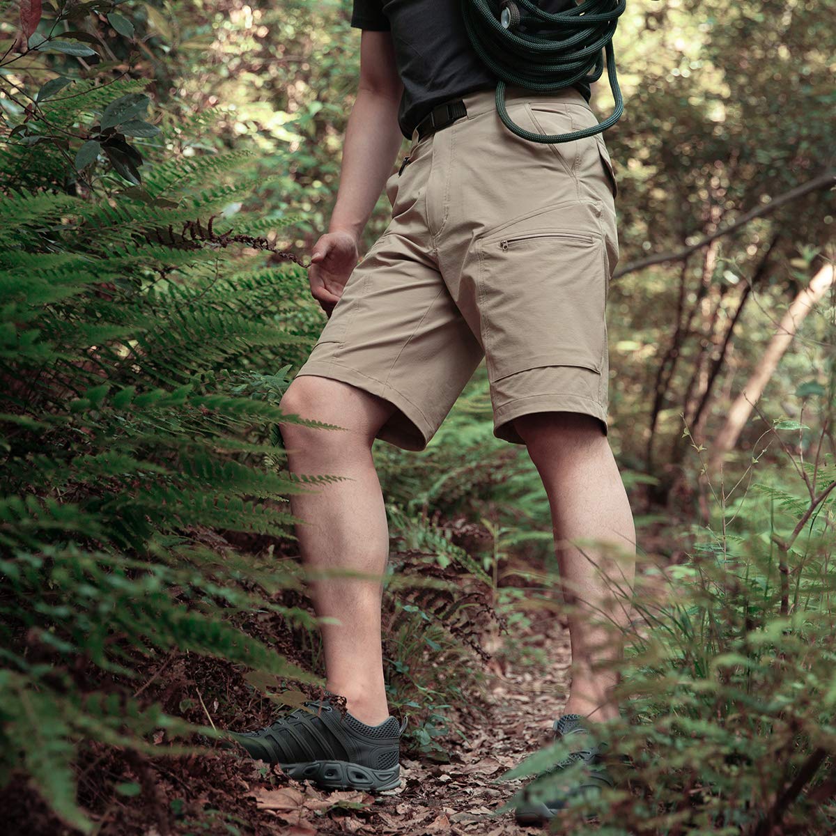 FREE SOLDIER Men's Cargo Hiking Shorts - Lightweight Quick Dry Tactical Shorts with Belt & Multiple Pockets - Perfect for Outdoor Adventures, Hiking, Golf & Casual Work Wear