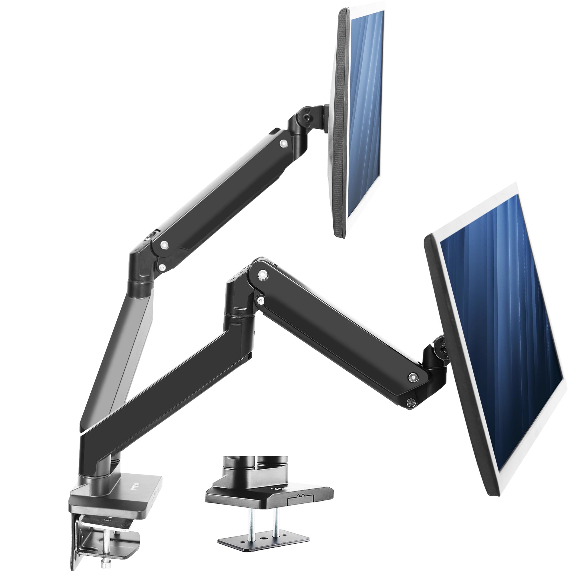 Premium Aluminum Heavy Duty Dual Monitor Stand for 2 Ultrawide Screens up to 38