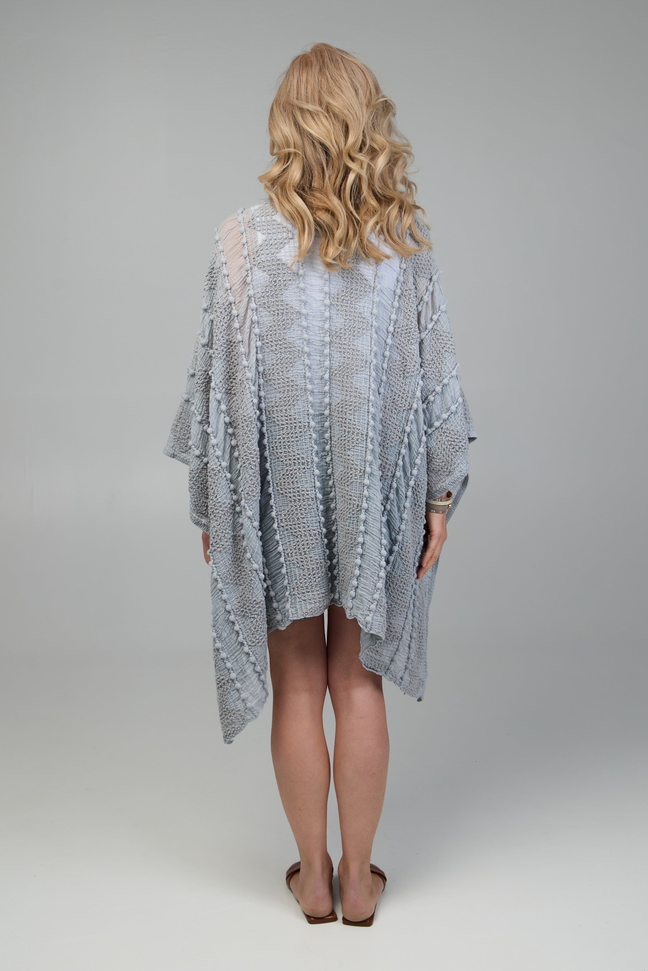 Bohemian Textured Kimono - Lightweight Floral Print Cover Up for Women | Perfect for Beach, Festival & Summer Outfits