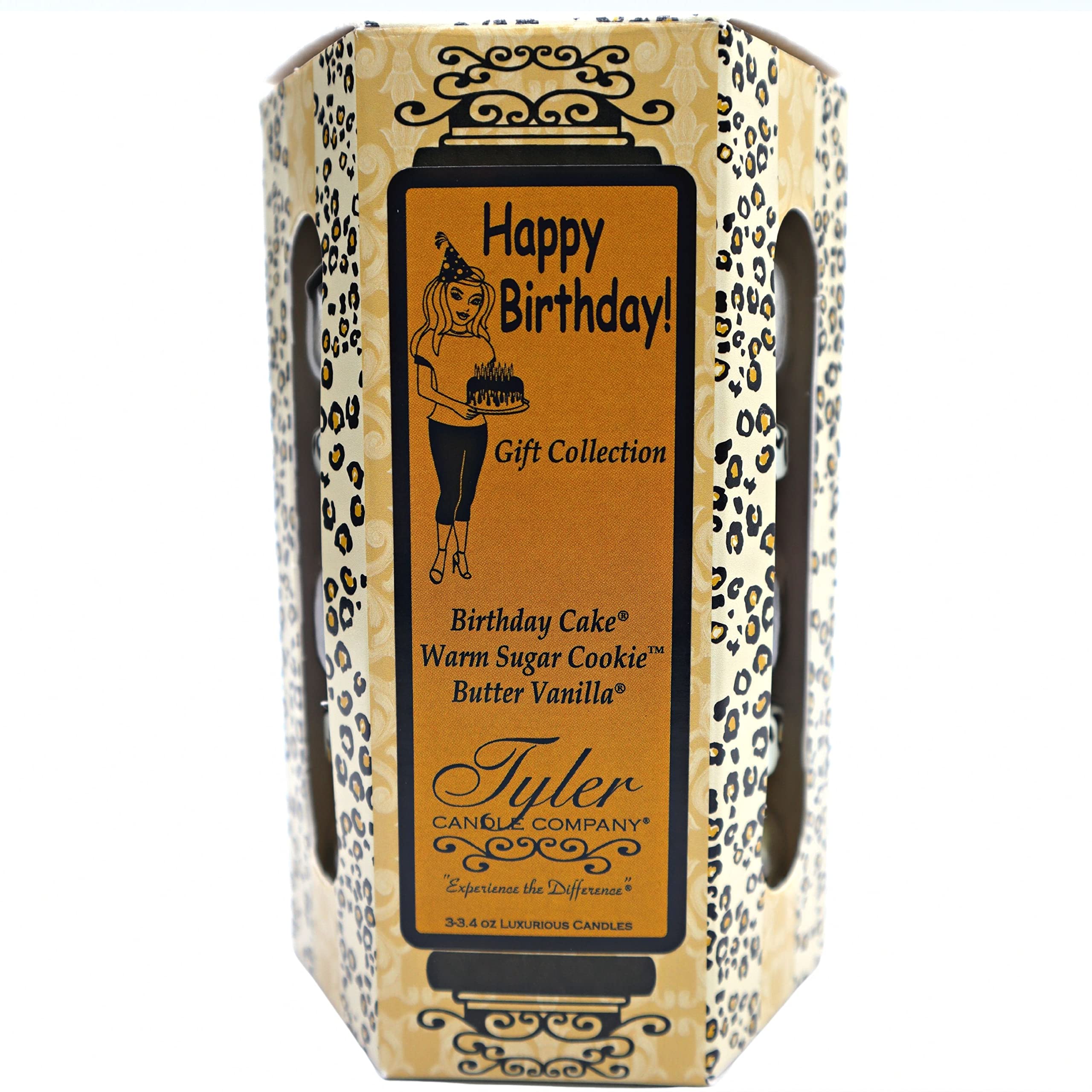 Happy Birthday Scented Candles Gift Set for Women - 3 Essential Oil Aromatherapy Candles for Relaxation & Gifting