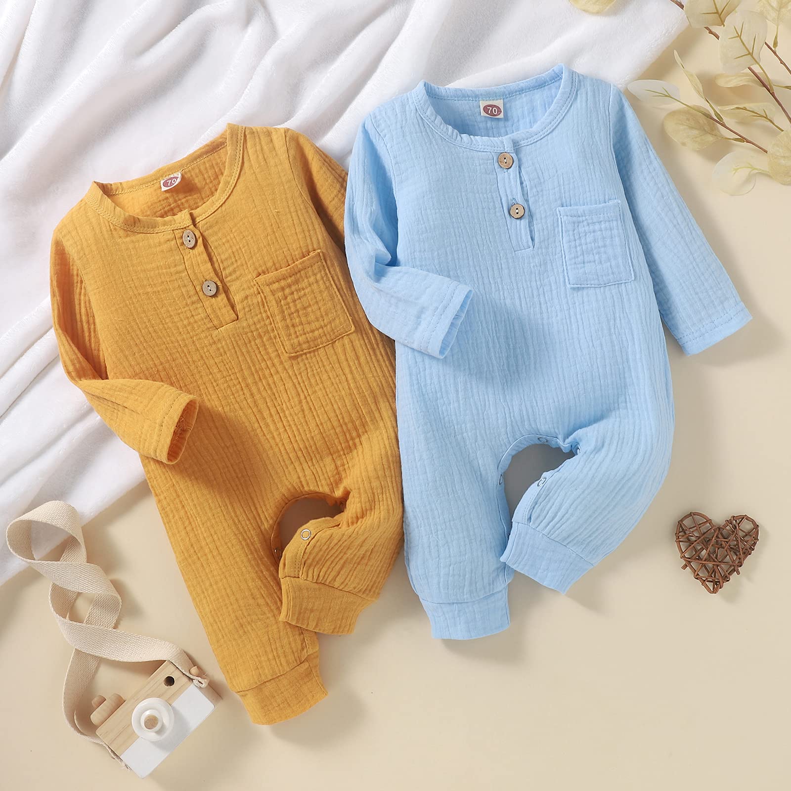 Adorable Newborn Baby Girl Clothes - Long Sleeve Floral Romper Jumpsuit & Coveralls for Infants | Perfect for Photoshoots, Playdates & Special Occasions
