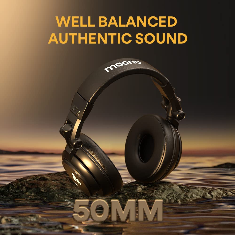 MAONO PD400X Professional Dynamic Podcast Microphone & AU-MH601 Studio Monitor Headphones Bundle - Perfect for Podcasting, Live Streaming, Music Recording, YouTube Videos & Home Studio Setup