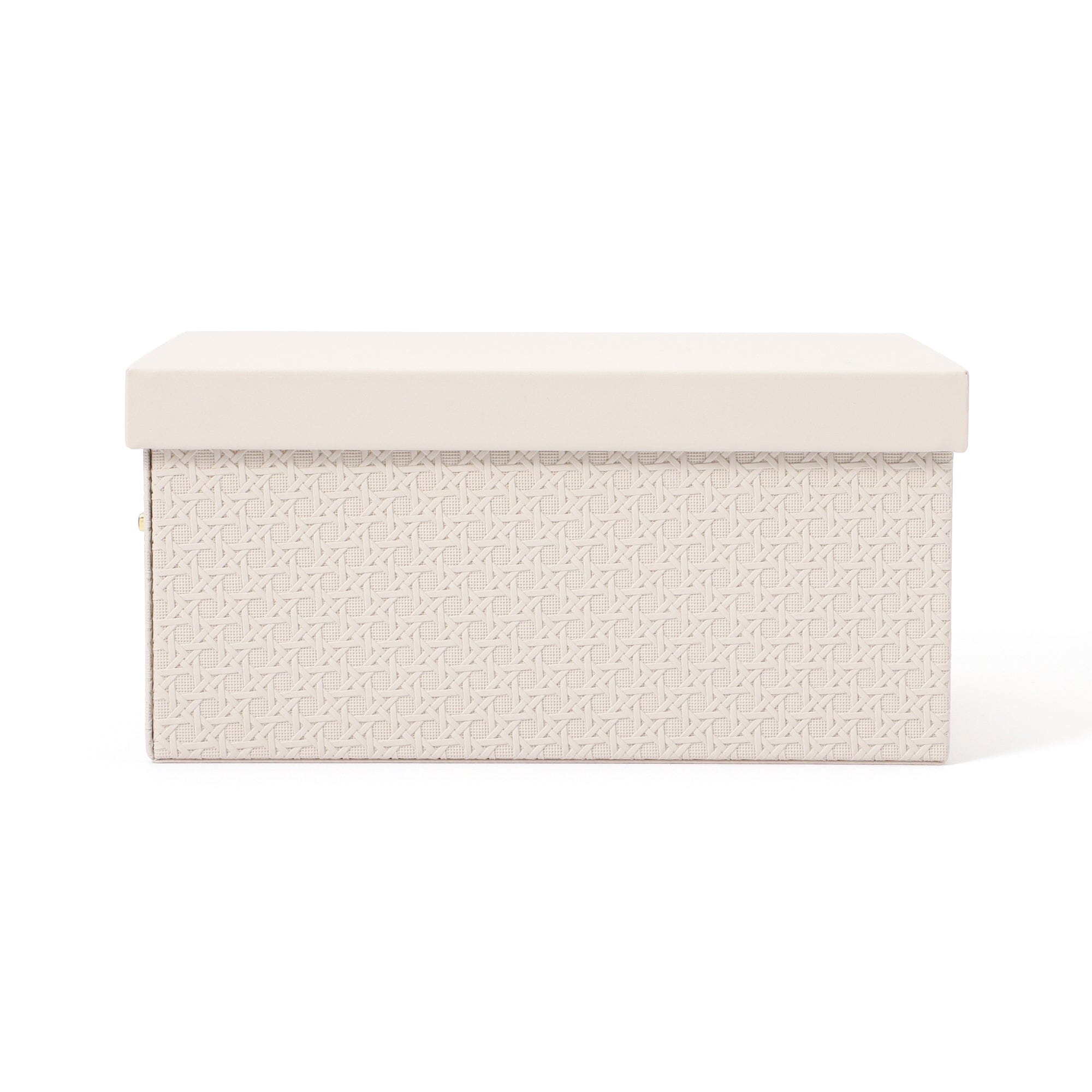 Elegant Embossed Large Ivory Storage Box - Perfect for Jewelry, Keepsakes & Home Decor Organization