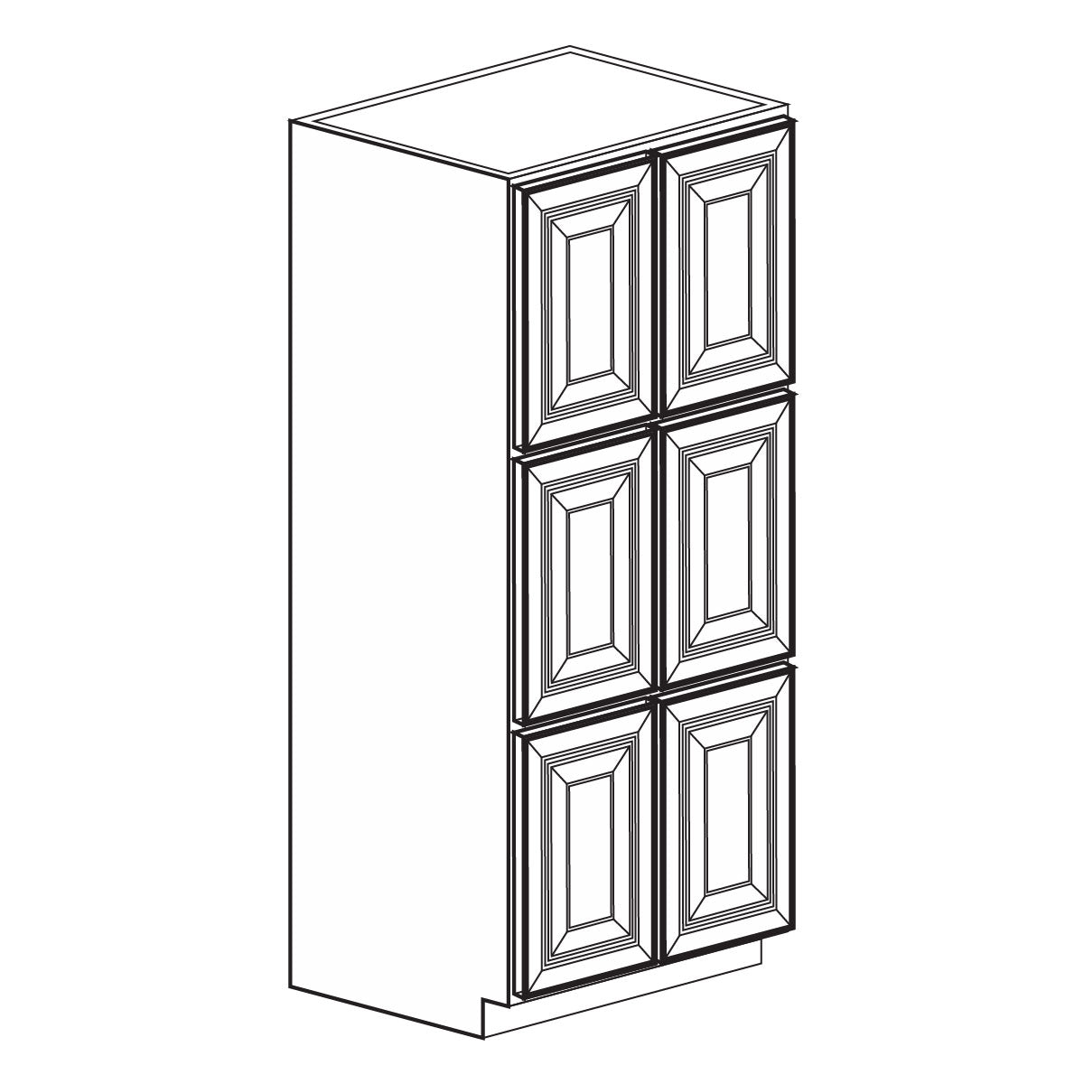 Newport Blue Full Height Cabinets - Modern Kitchen Storage Solution for Small Spaces & Home Organization