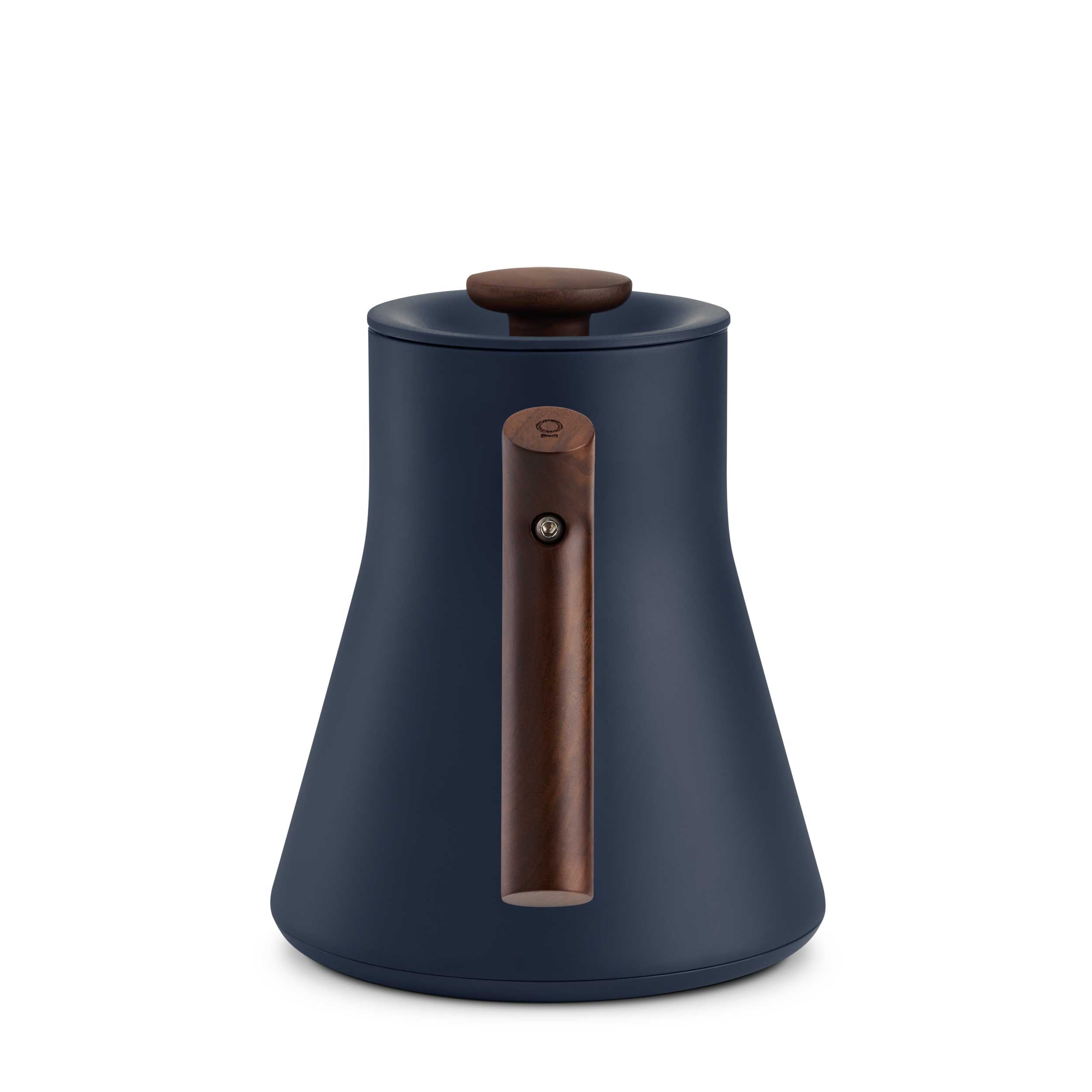 Fellow Corvo EKG Pro Electric Gooseneck Kettle - Stone Blue with Walnut Handle, Fast Heating & Precise Pouring for Coffee, Tea & Pour-Over Brewing