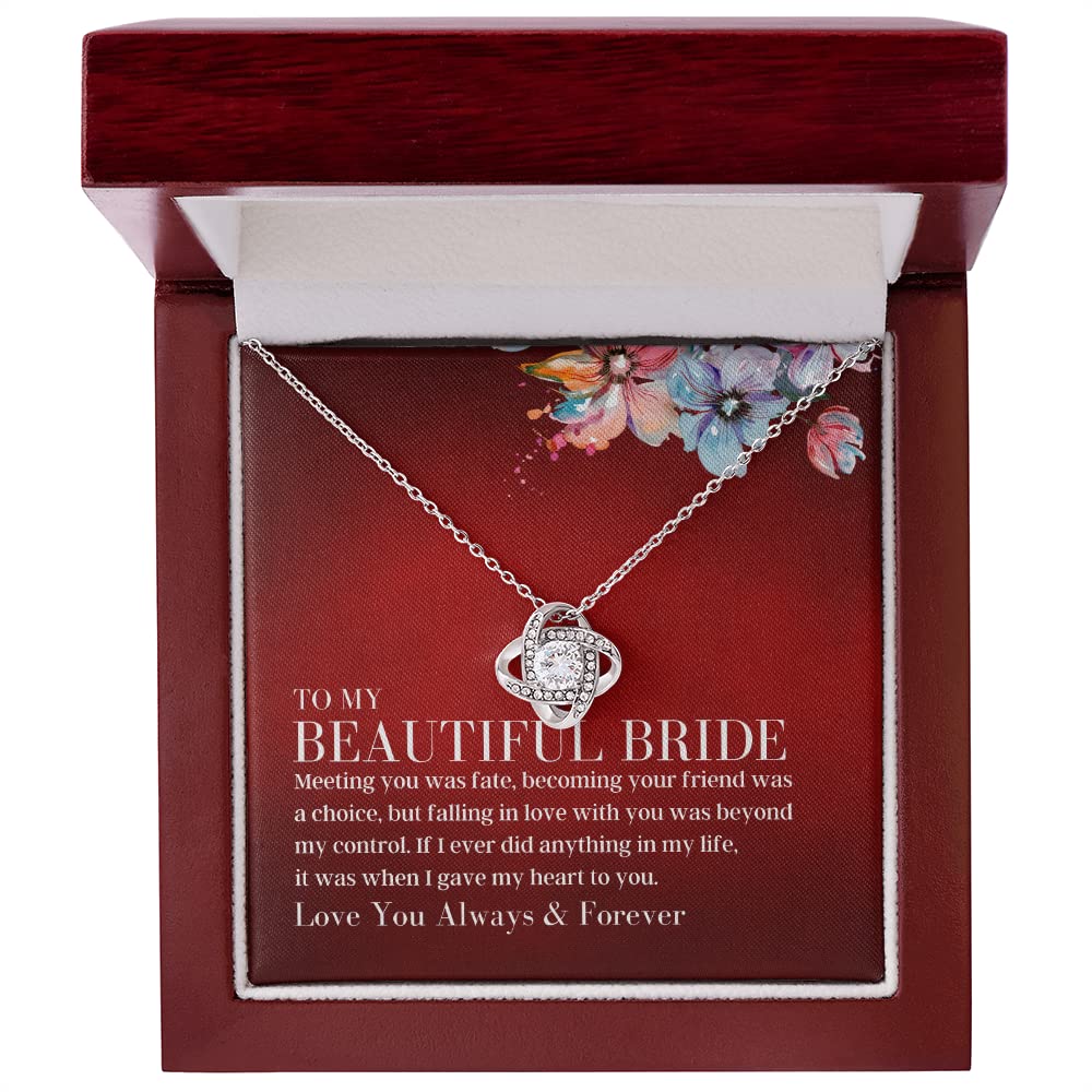 Elegant Wedding Day Necklace - Perfect Bride Gift from Groom, Sterling Silver Jewelry for Her | Romantic Proposal, Anniversary & Special Occasion Present