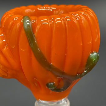 14mm Pumpkin Slide Glass Pipe - Handmade Smoking Accessory for Herbal Use | Perfect for Relaxation & Social Gatherings