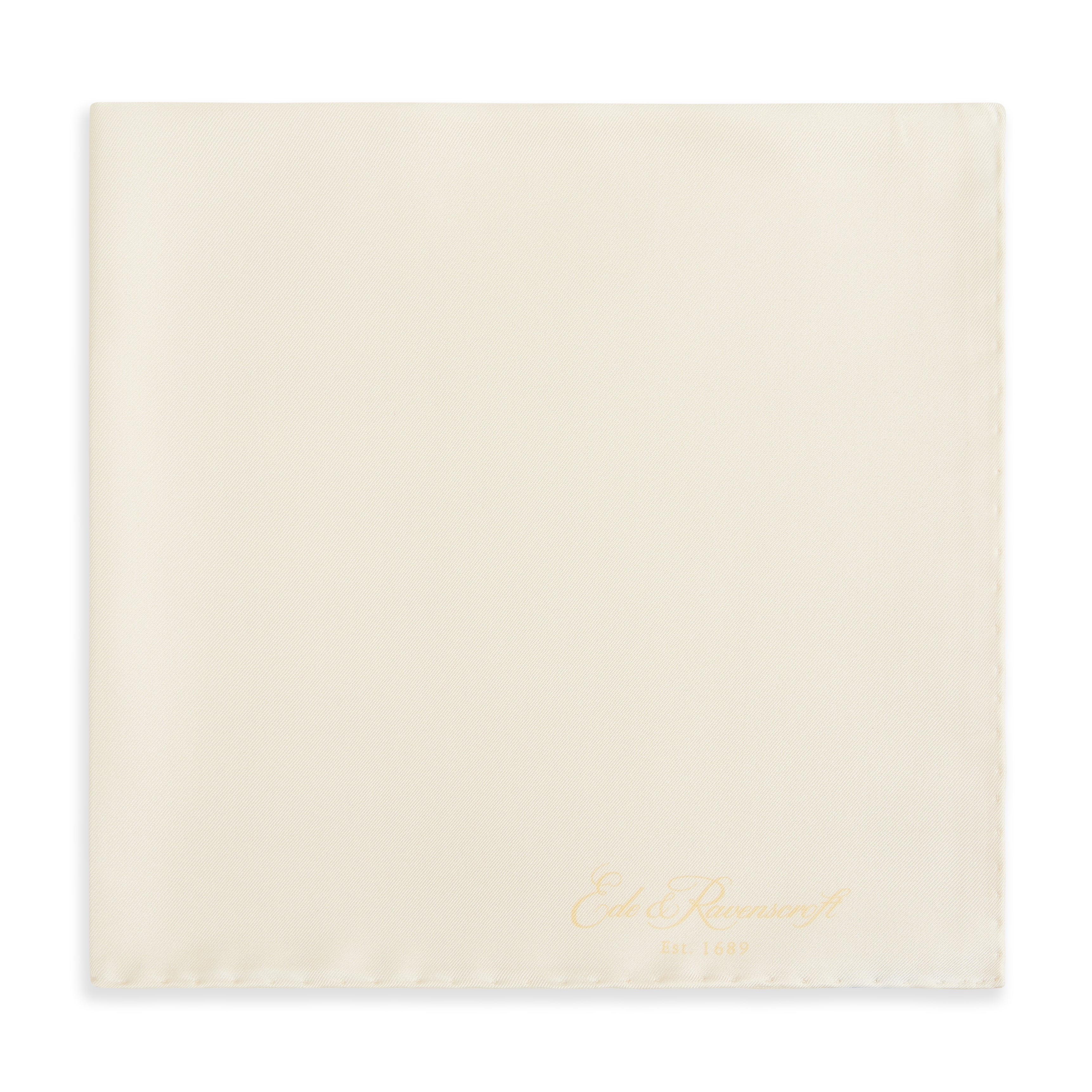 Luxury Ivory Silk Pocket Square for Men - Premium Fine Twill Handkerchief - Perfect for Weddings, Business Suits & Formal Occasions
