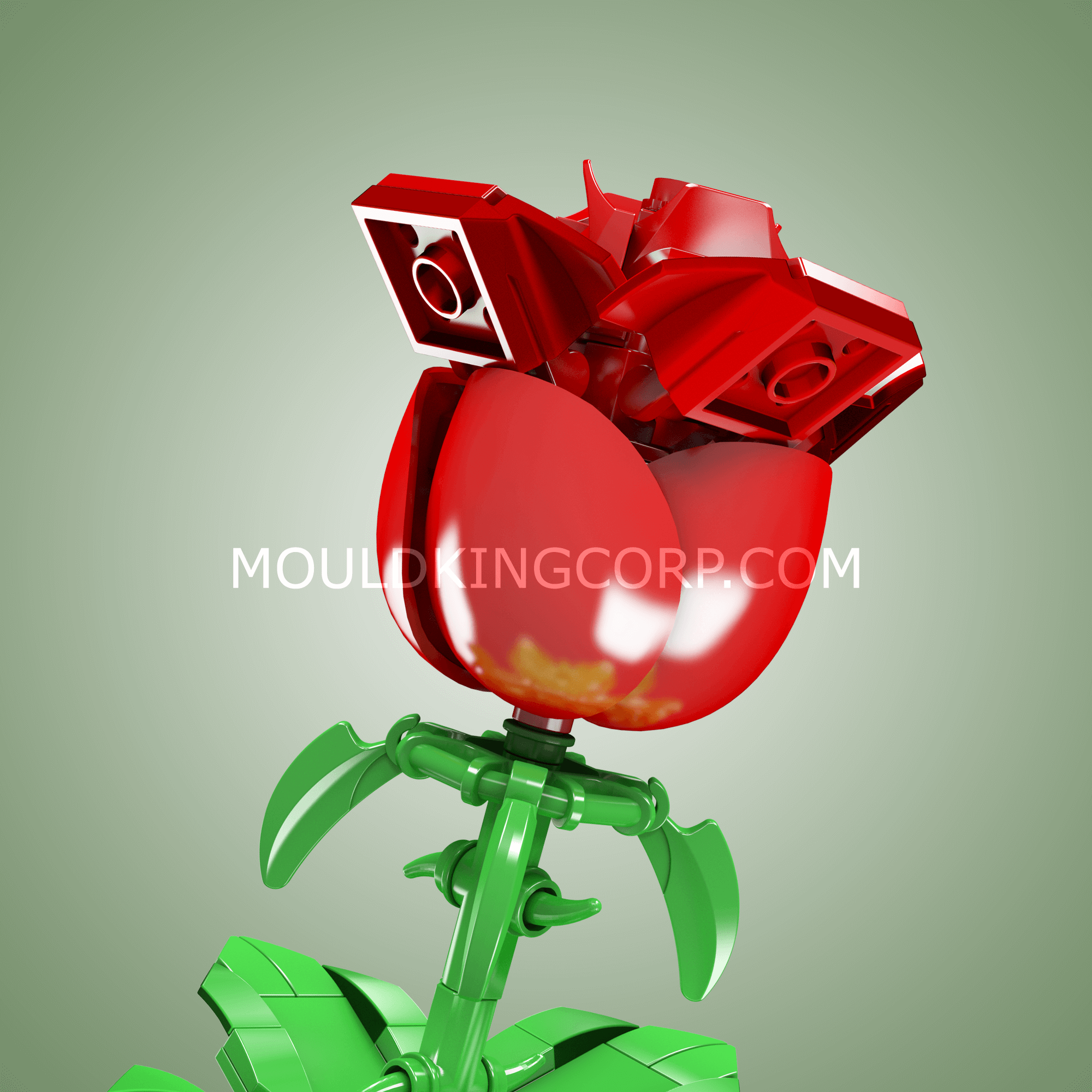 Mould King 24005 Artificial Rose Flower Building Blocks Set - 131 PCS DIY Creative Home Decor for Living Room, Wedding, Office Desk Decoration
