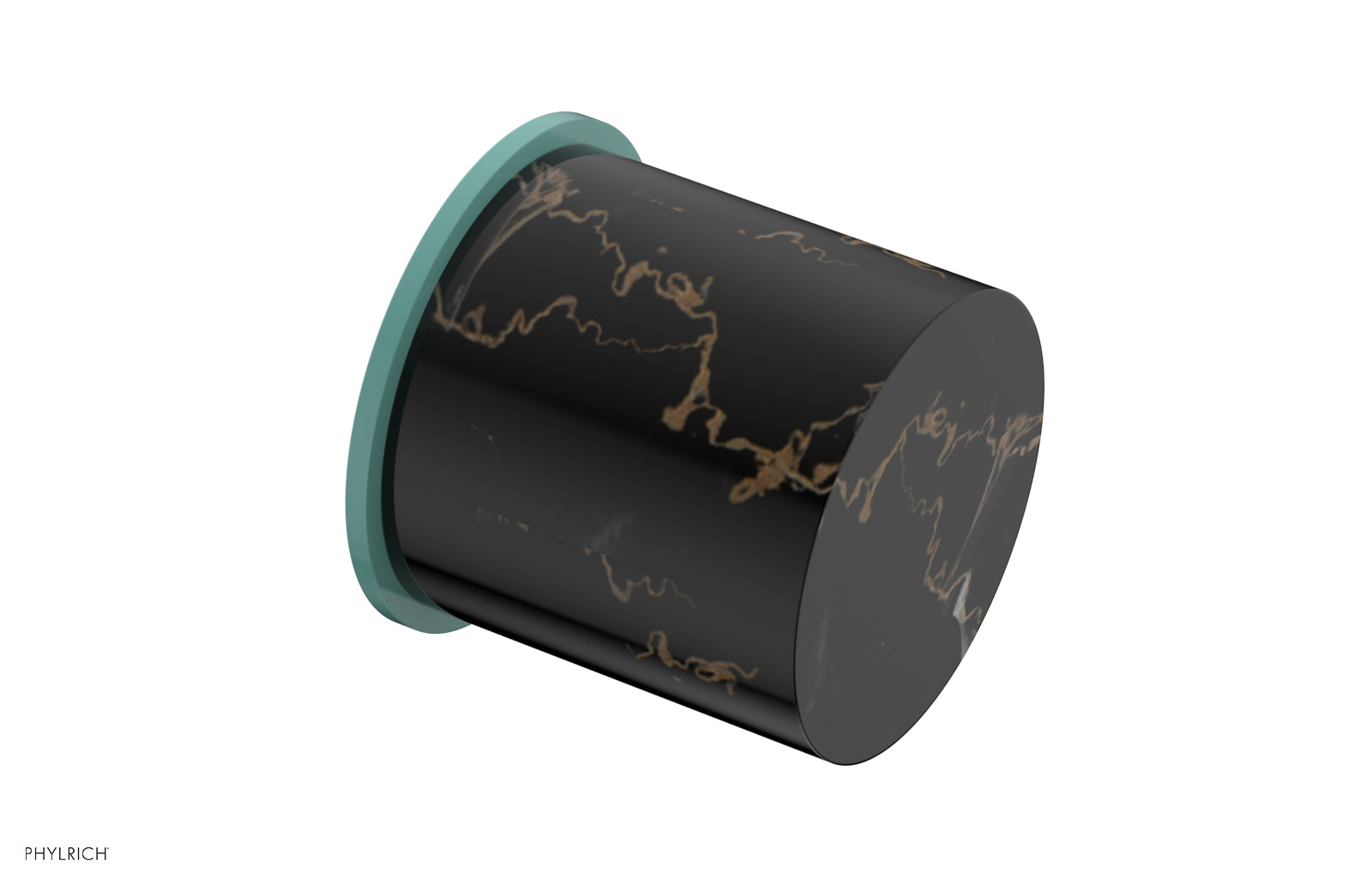Black Marble Cabinet Knob - BASIC II 230 92 - Elegant Hardware for Kitchen & Bathroom Cabinets, Dressers & Furniture