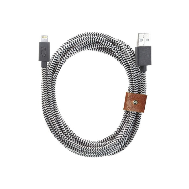 Premium Braided USB C to Lightning Cable 1.2m - Fast Charging & Data Sync - Durable Nylon Cord - Black/White - Perfect for iPhone, iPad & Car Charging
