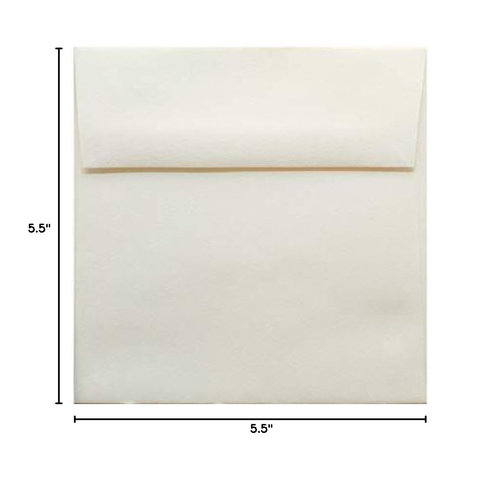Classic Crest Natural White 5.5x5.5 Inch Square Envelopes - 80lb Smooth Textured Paper - Pack of 250 - Perfect for Wedding Invitations, Greeting Cards & Business Correspondence