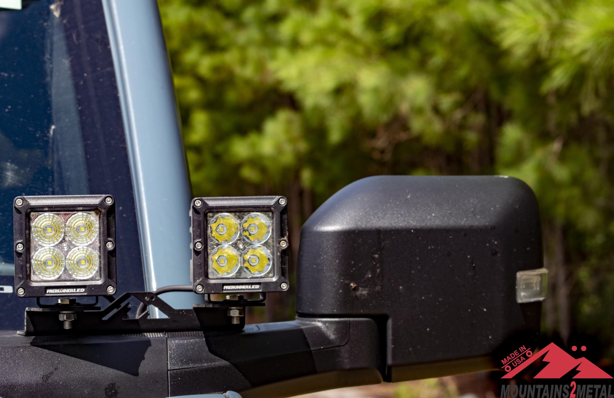 2021+ Ford Bronco A-Pillar Light Brackets - Universal Fit for Most Aftermarket Pod Lights | No Drilling Required | Made in USA | Perfect for Off-Roading & Night Driving