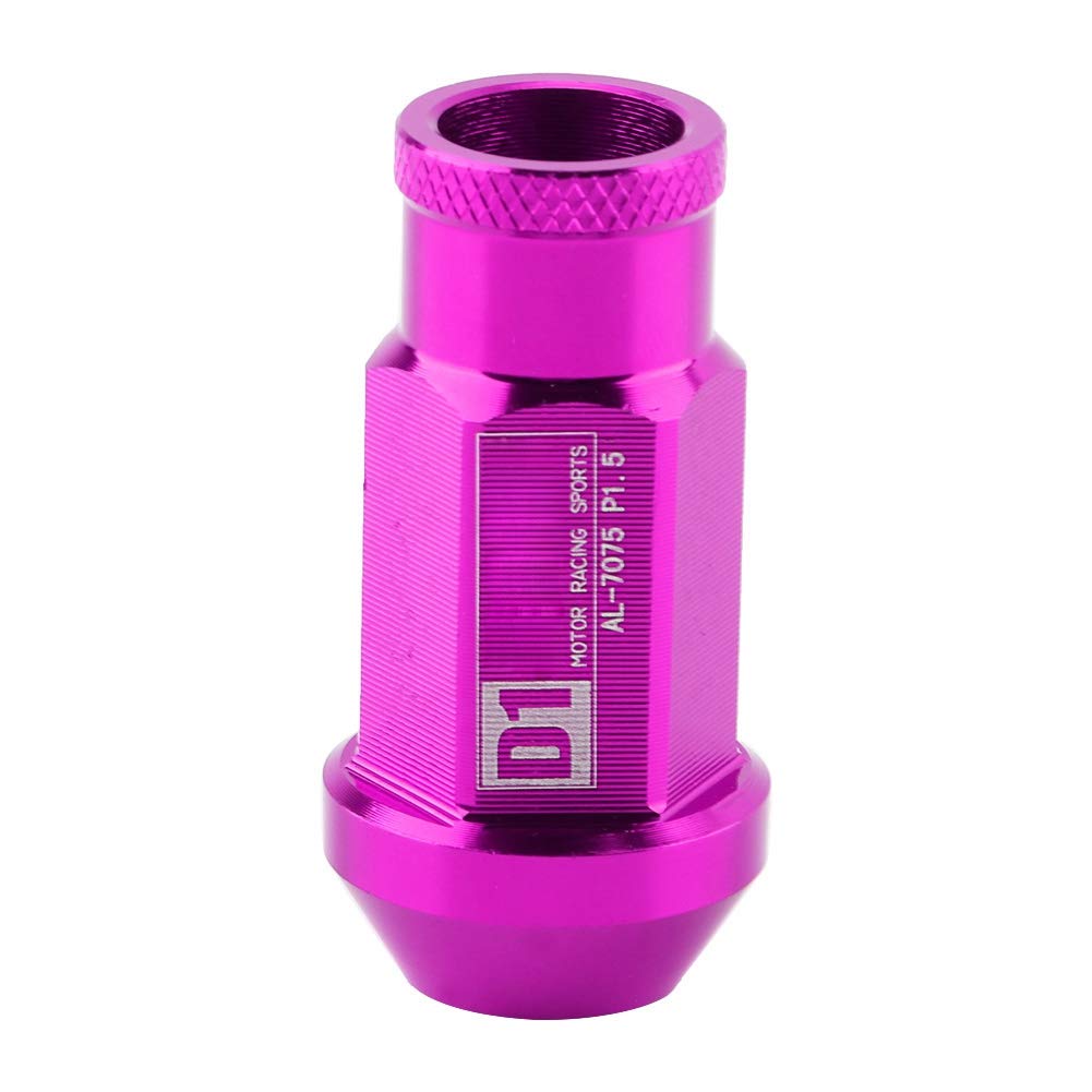 High-Performance M12x1.5 Racing Wheel Lug Nuts - Aluminum Alloy Black/Purple/Gold Car Tire Screws for Sports Cars & Tuner Vehicles - Perfect for Track Racing, Auto Shows & Performance Upgrades