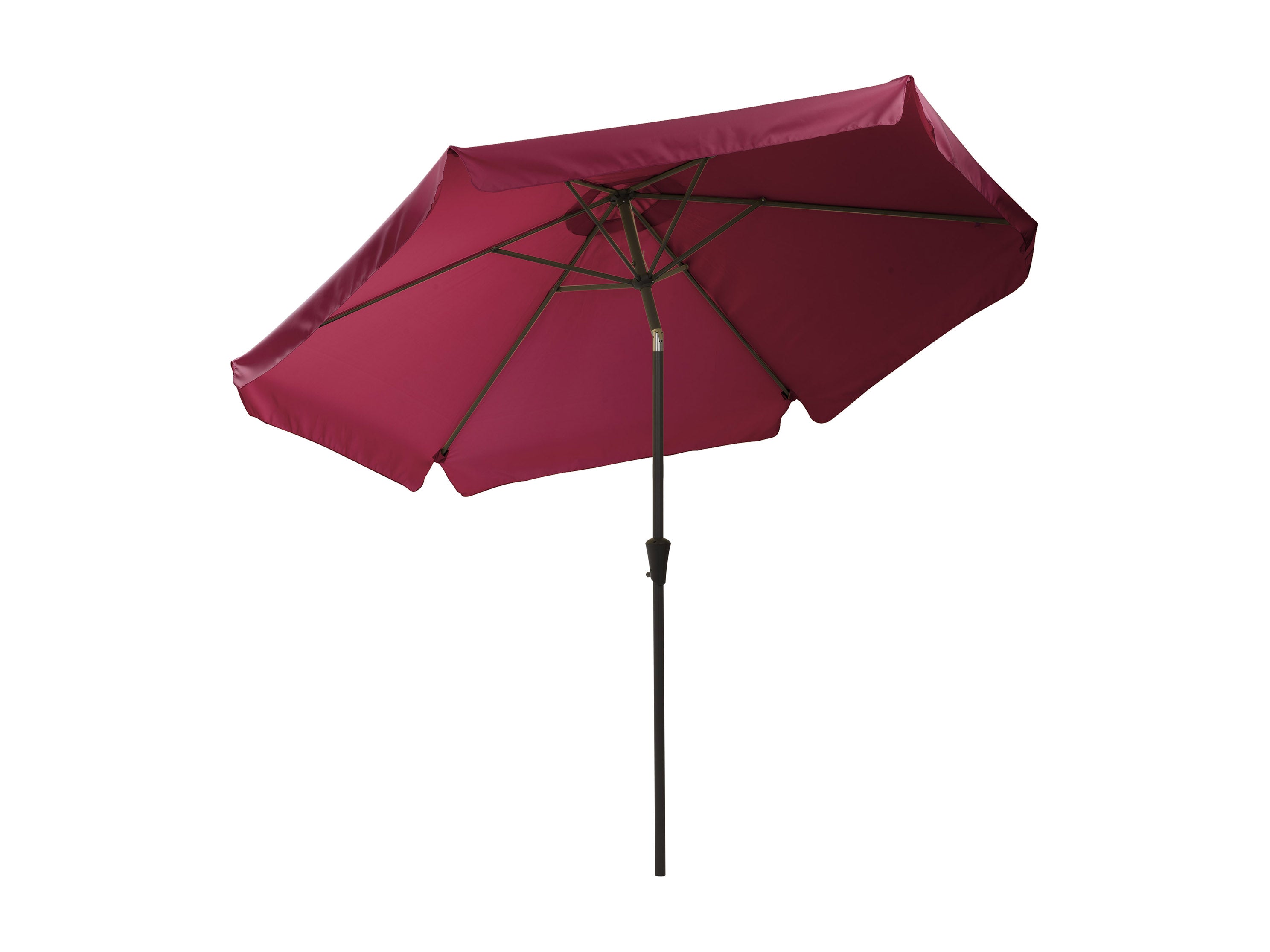10ft Round Wine Red Patio Umbrella - Outdoor Sun Shade for Garden, Poolside, Deck, and Restaurant Use