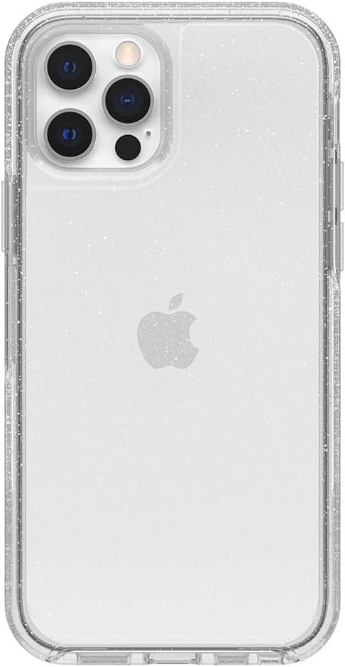 OtterBox Symmetry Series Case for iPhone 12 & iPhone 12 Pro - Stardust (Silver Flake/Clear) | Ultra-Sleek Protective Cover with Wireless Charging Compatibility & Raised Edges for Camera/Screen Protection | Perfect for Everyday Use, Travel & Outdoor Activities