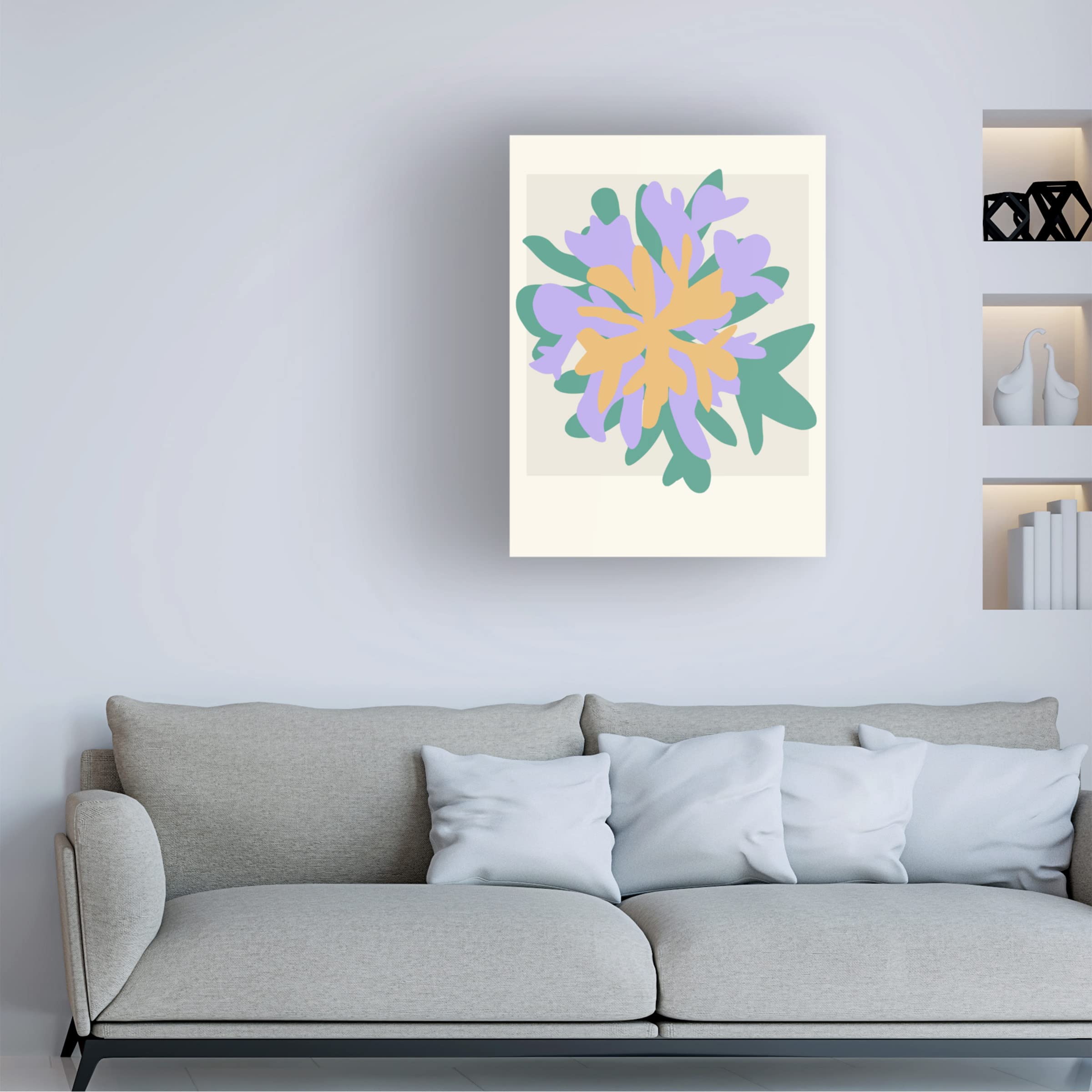 Trademark Fine Art 'Coral Bloom I' Canvas Wall Art by Melissa Wang - Vibrant Floral Painting for Living Room, Bedroom & Office Decor