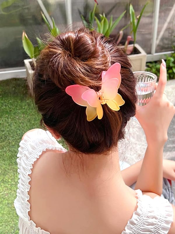 CHRONEX 3-Piece Hollow Shark Hair Claw Clips - Metal Ponytail Holder & Hair Accessories for Women - Strong Grip Hair Clutcher for Thick Hair - Perfect for Work, Gym, and Everyday Styling (Style_7)