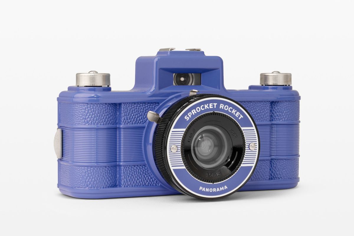 Lomography Sprocket Rocket 35mm Panoramic Film Camera - Baja Blue - Perfect for Travel, Street Photography & Creative Shots