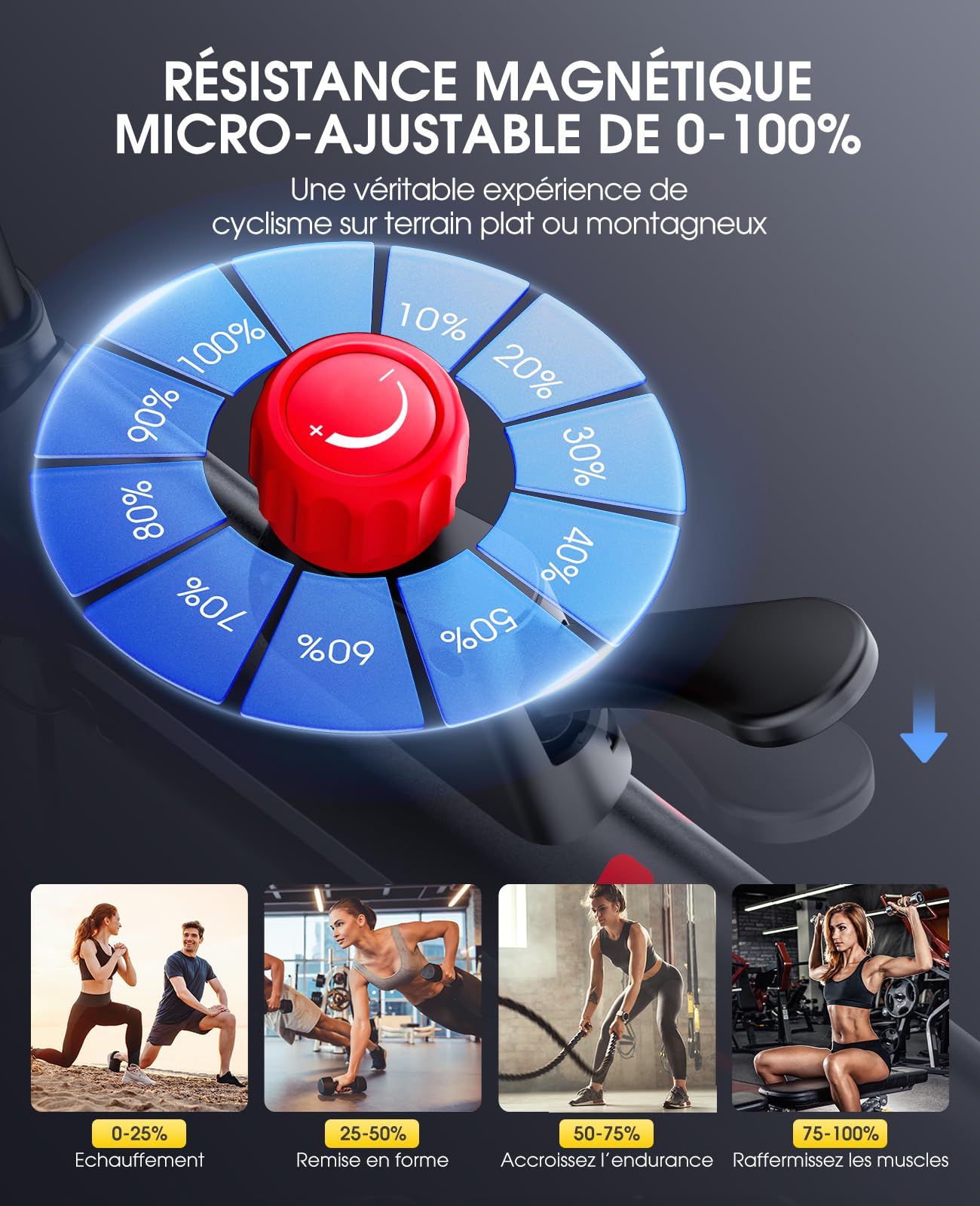 Topure Magnetic Exercise Bike for Home - Indoor Cycling Bike with Silent Belt Drive, 330LBS Weight Capacity & LCD Display - Comfortable Seat & APP Connectivity for Cardio Workout - Perfect for Home Gym, Apartment Fitness & Indoor Cycling Training