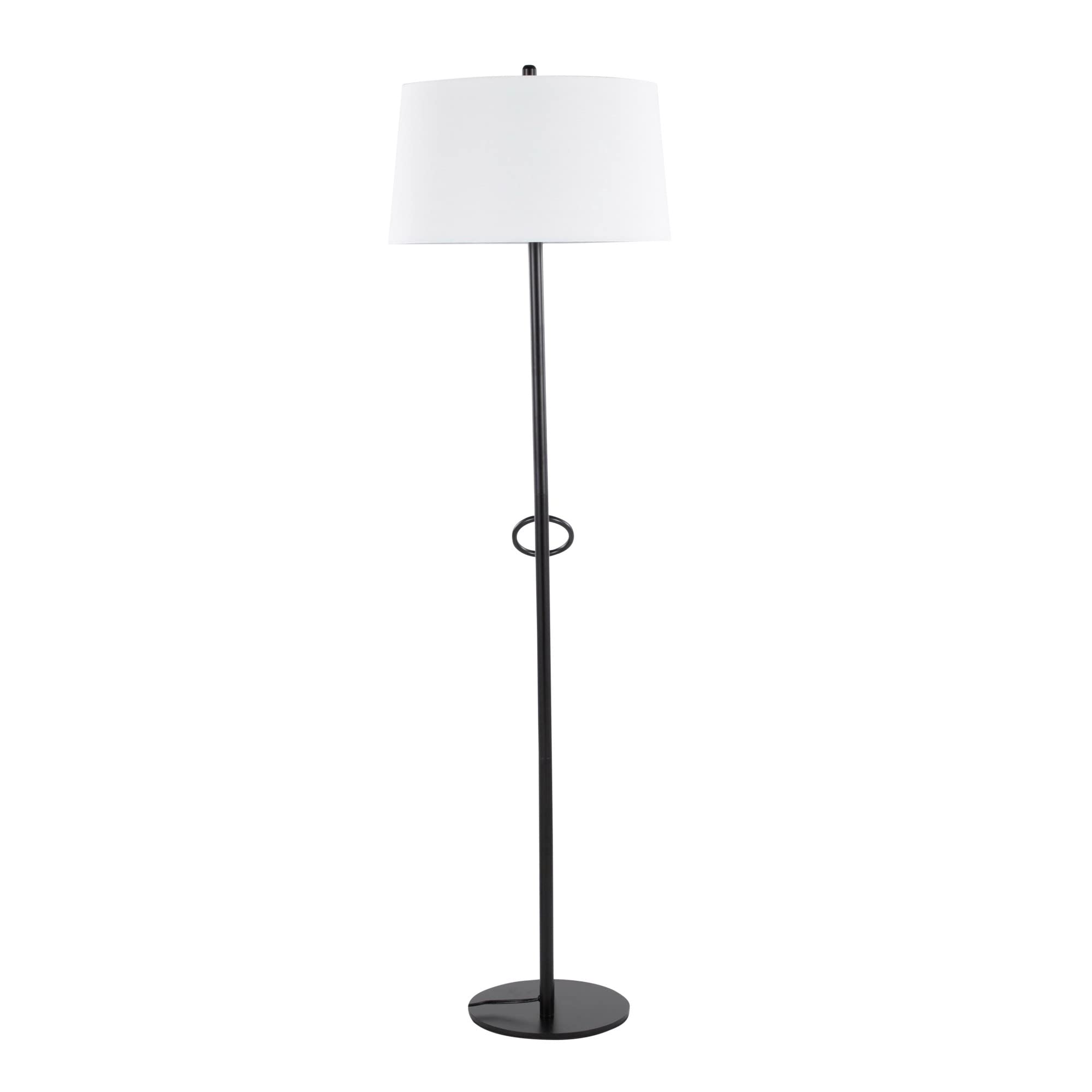 Modern Shadow Floor Lamp - Adjustable White & Black Standing Lamp for Living Room, Bedroom, Office - Tall Corner Lighting with Dimmable LED - Perfect for Reading, Relaxing & Home Decor
