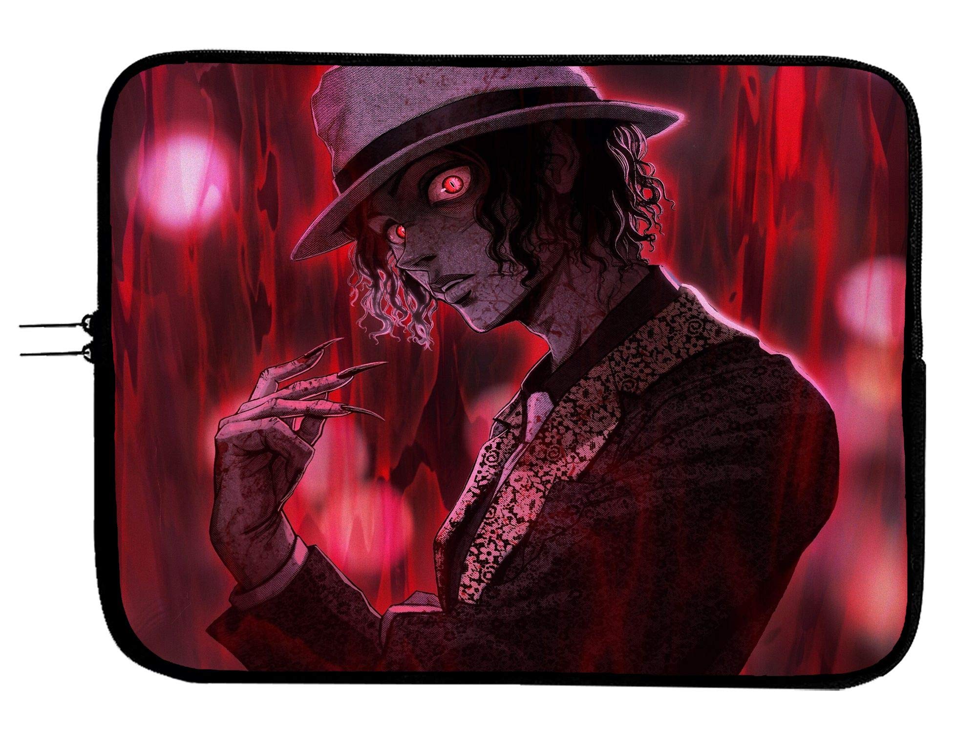Demon Slayer Anime Laptop Sleeve 15 Inch - Water Repellent Neoprene Case with Cushion for MacBook, Notebook & Tablet - Perfect for School, Work & Travel Accessories