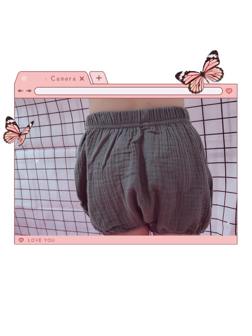 LOOLY Baby Bloomers - Unisex Cotton Linen Blend Shorts for Baby Girls & Boys | Soft, Breathable & Comfortable | Perfect for Playtime, Summer Outfits & Casual Wear