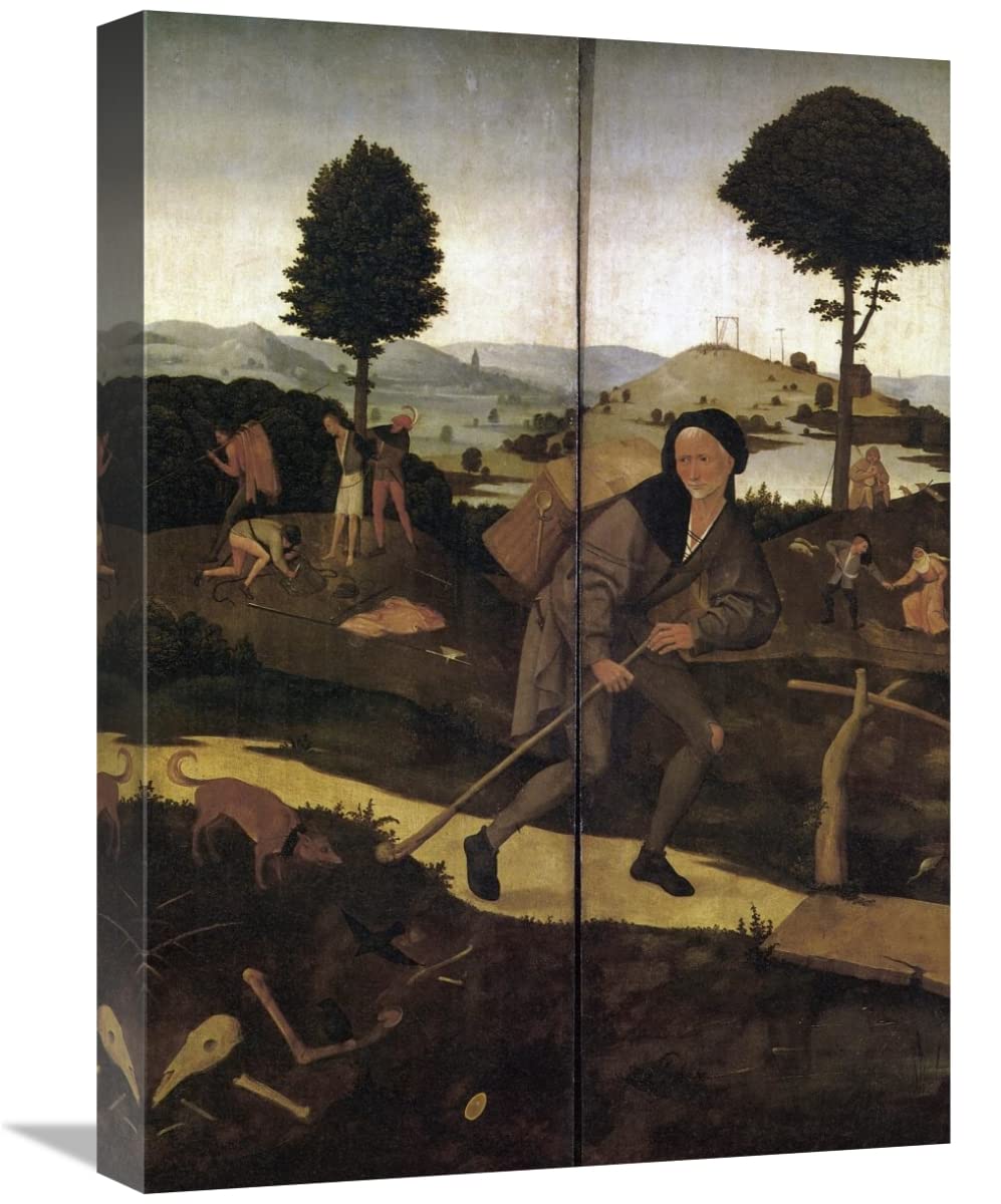 22 Inch The Wayfarer Art Print by Hieronymus Bosch - Renaissance Wall Decor for Living Room, Bedroom & Office
