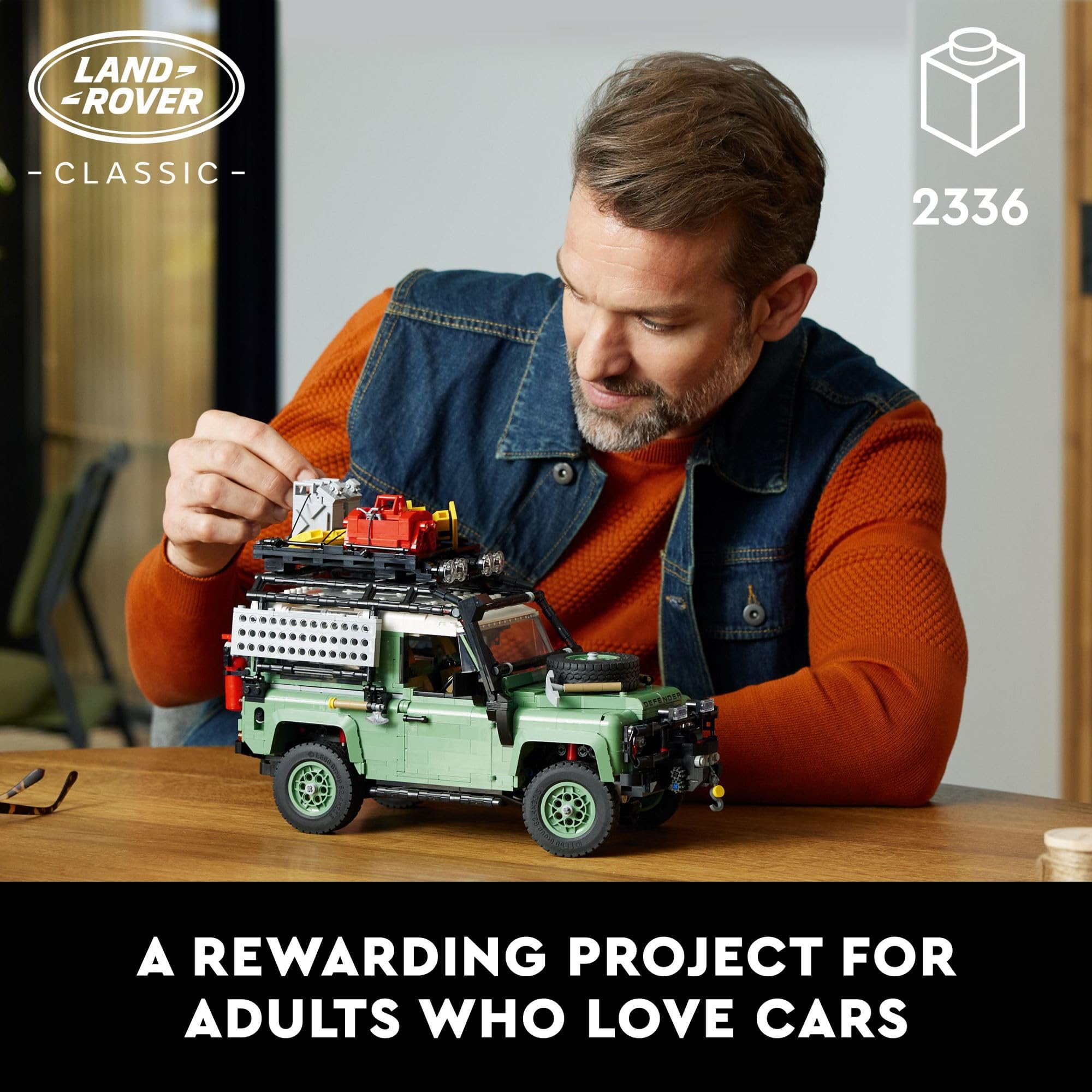 LEGO Icons Land Rover Classic Defender 90 Building Set - 2,083 Pieces, Model Car Kit for Adults & Teens, Perfect Gift for Classic Car Enthusiasts & Collectors | Display, Home Decor, DIY Project for Car Lovers