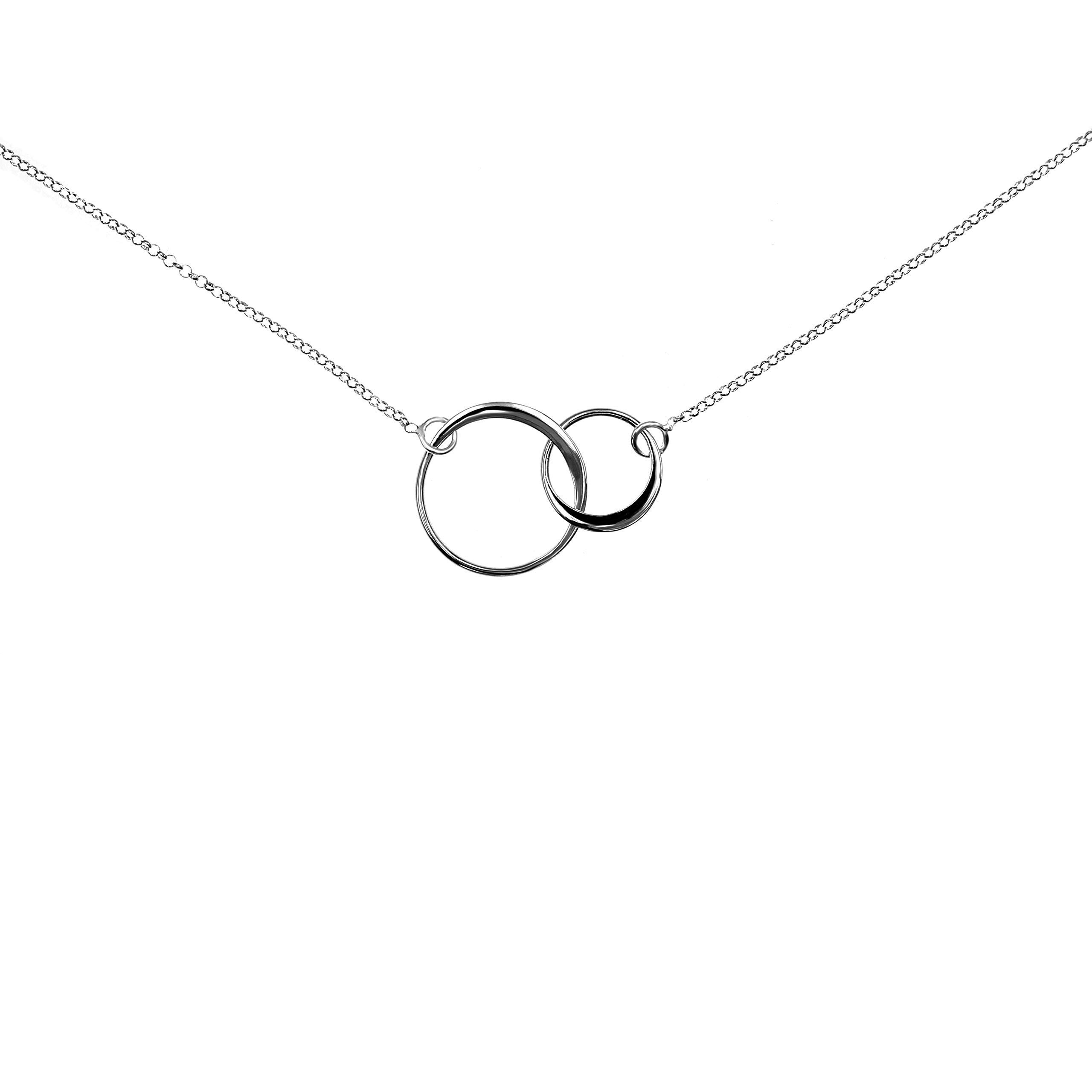 Mother Interlocking Double Circles Infinity Necklace - Inspirational Gift for Mom, Wife, Grandma | Perfect for Mother's Day, Birthday, Anniversary & Special Occasions